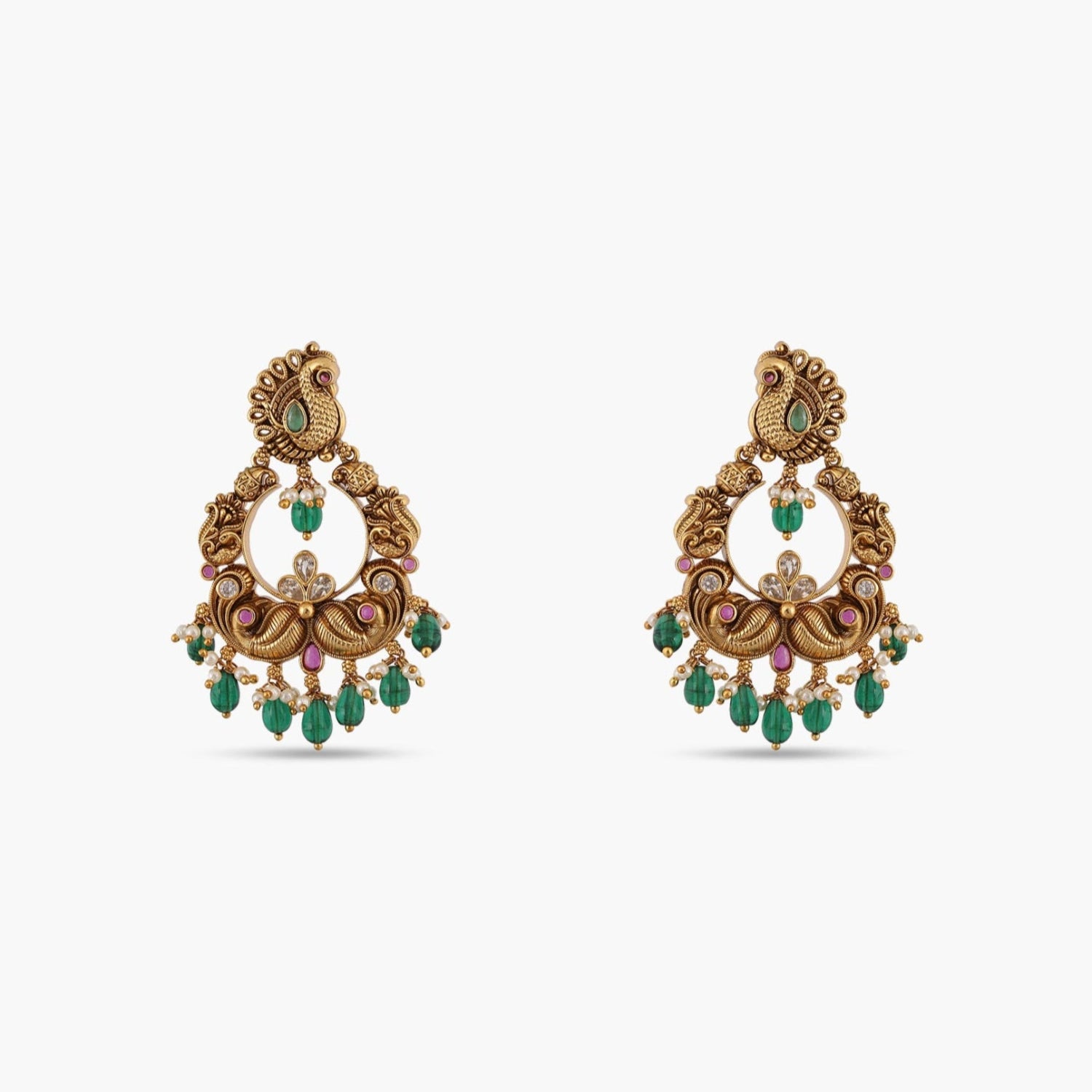 Mayurika Antique Chandbali Earrings