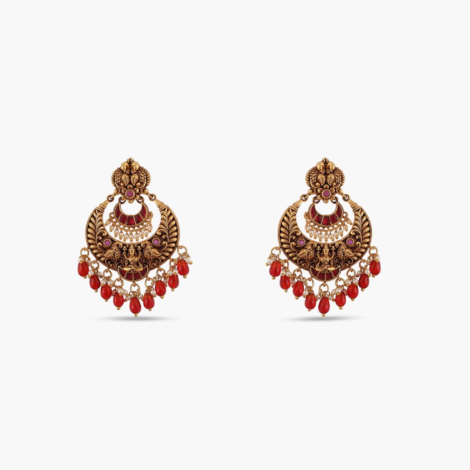 Padhmika Antique Chandbali Earrings