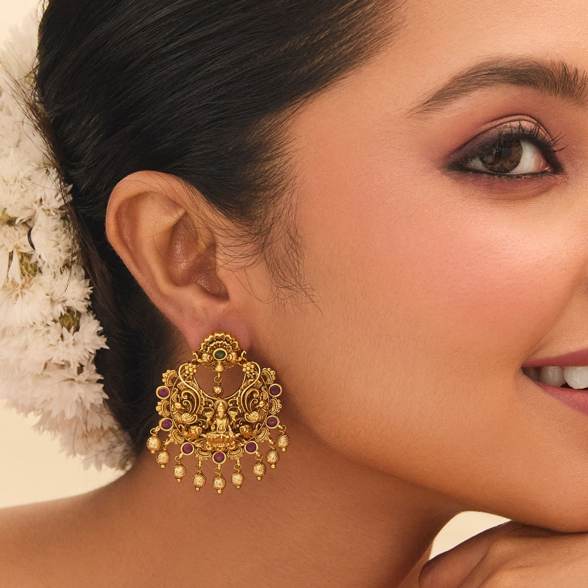 Lakshita Antique Chandbali Earrings