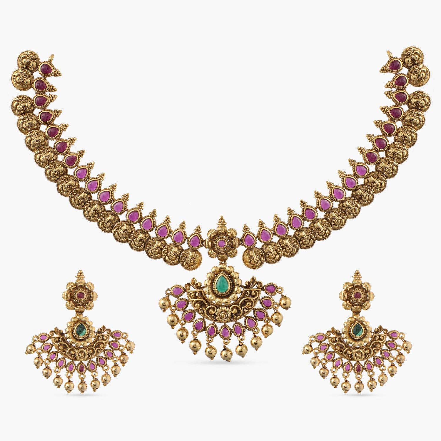 Low budget grt diamond on sale necklace set with price