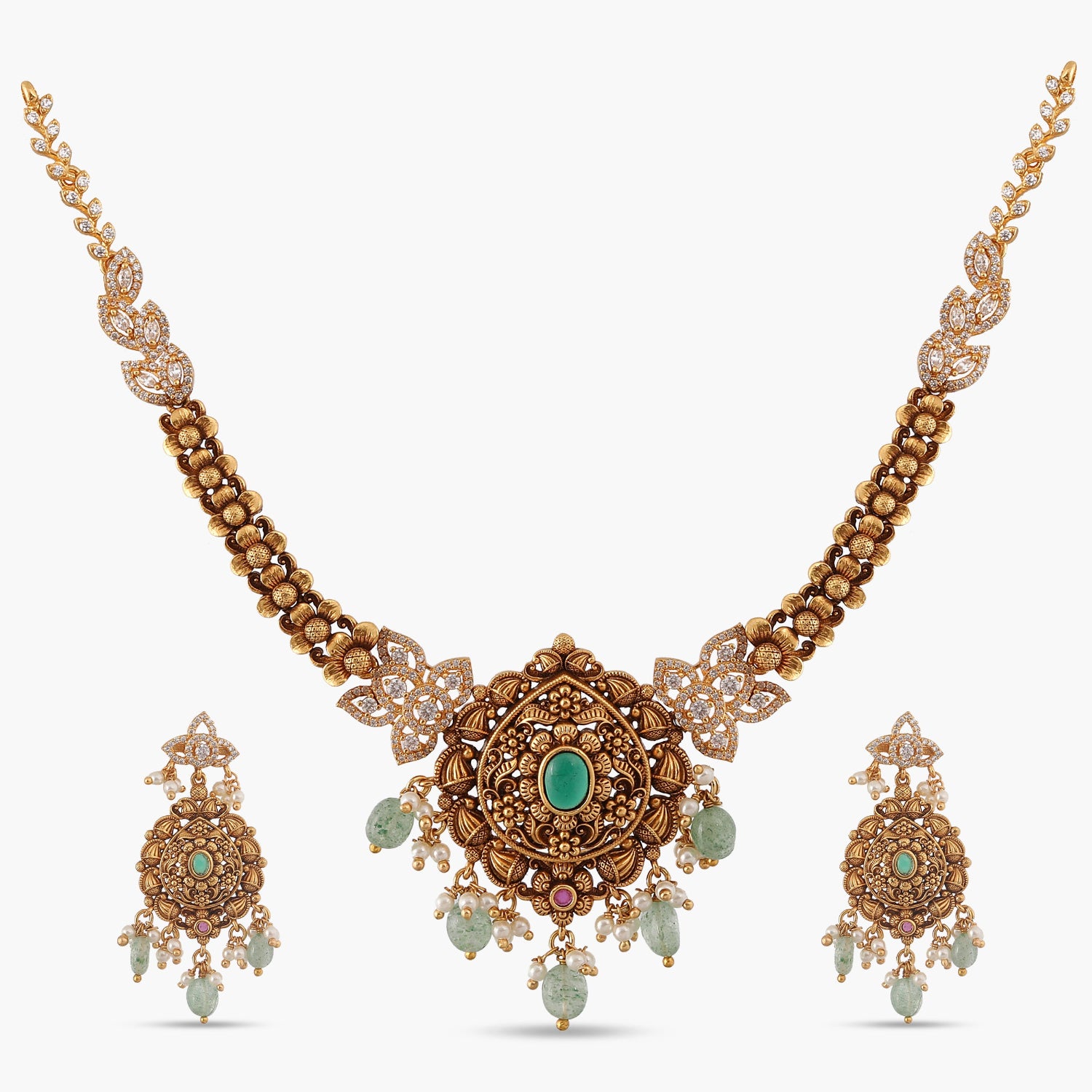 Ratnavi Antique Necklace Set