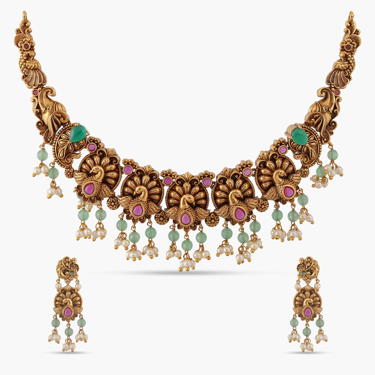 Mayura Antique Necklace Set