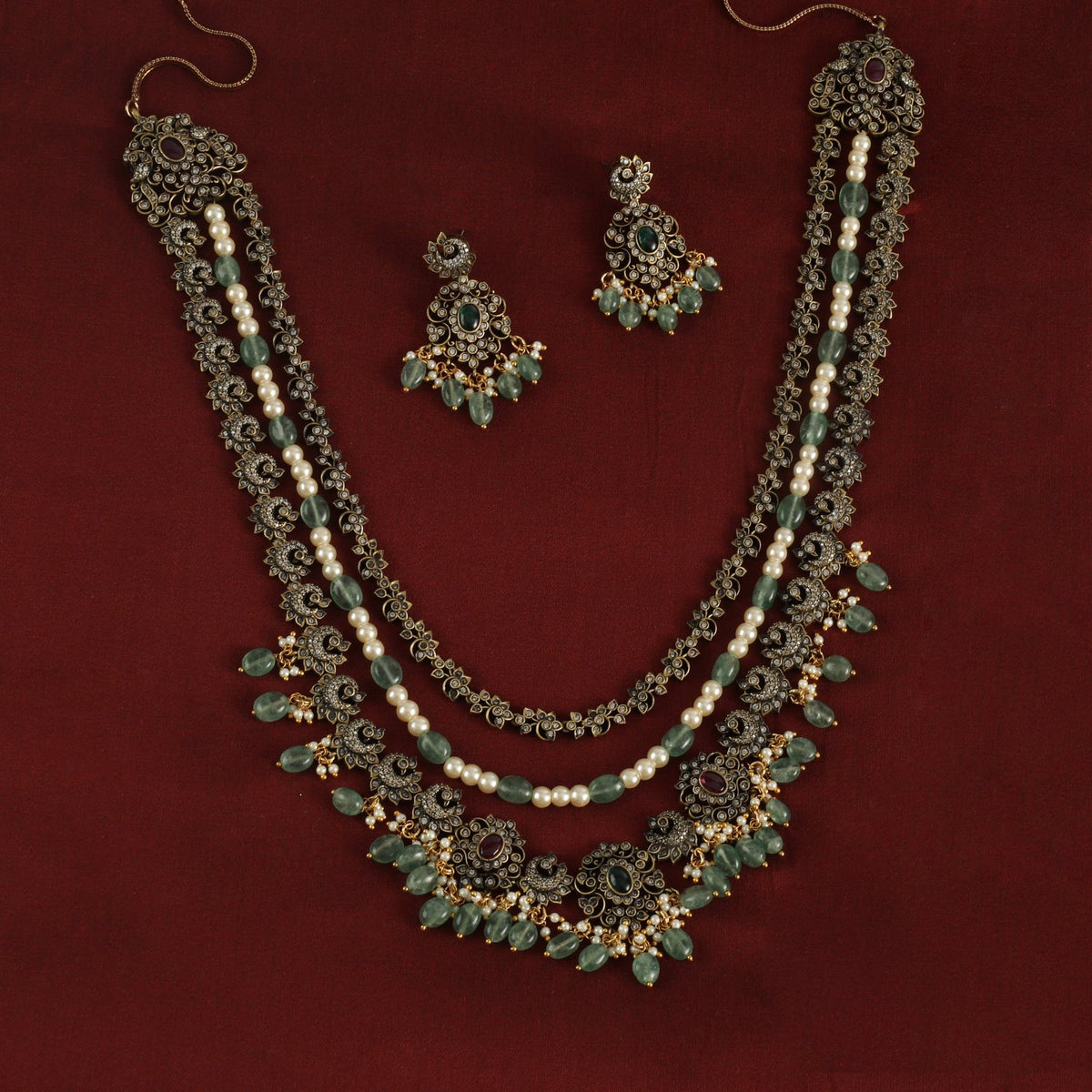 Aadhira Nakshatra CZ Layered Necklace Set