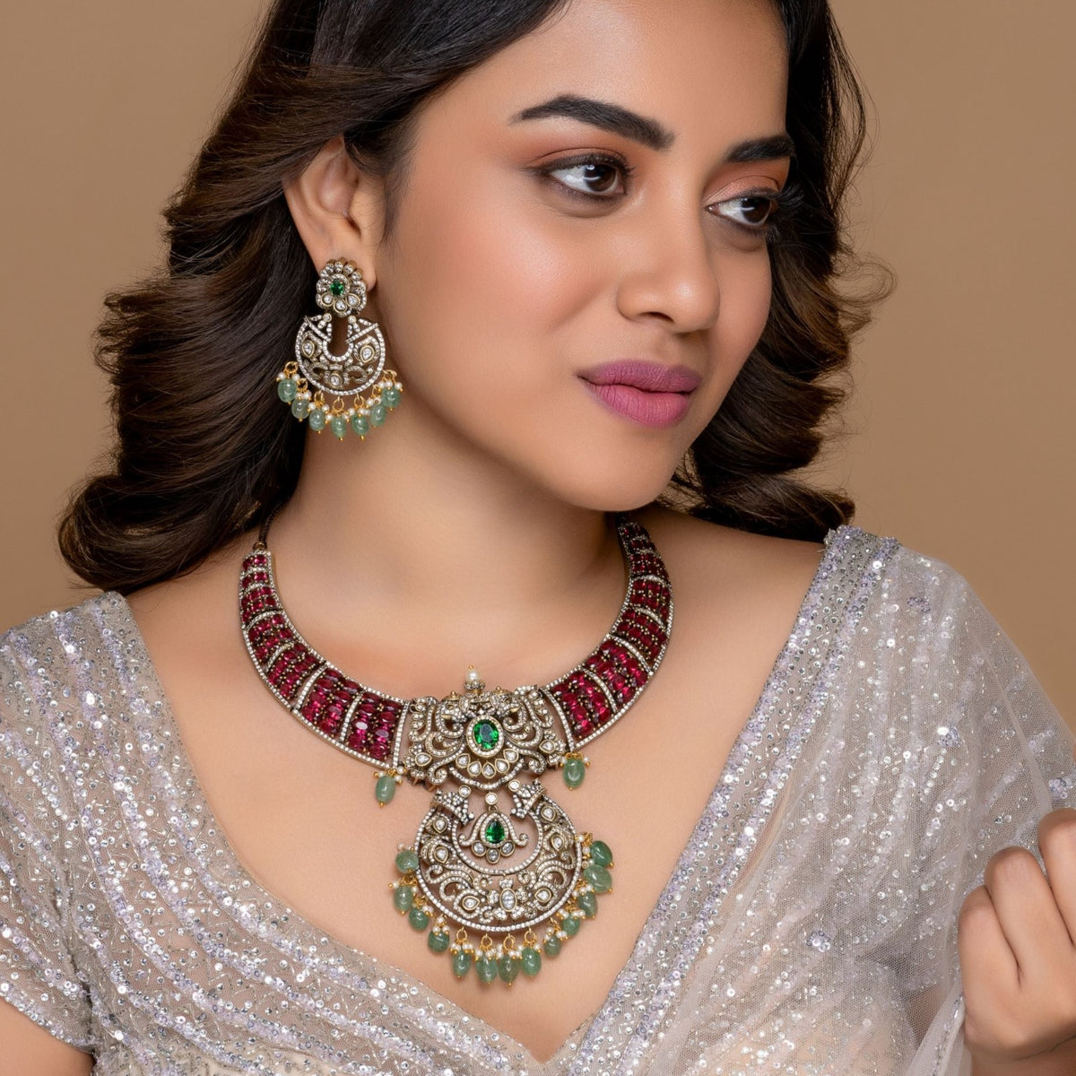 Rosie Nakshatra CZ Necklace Set