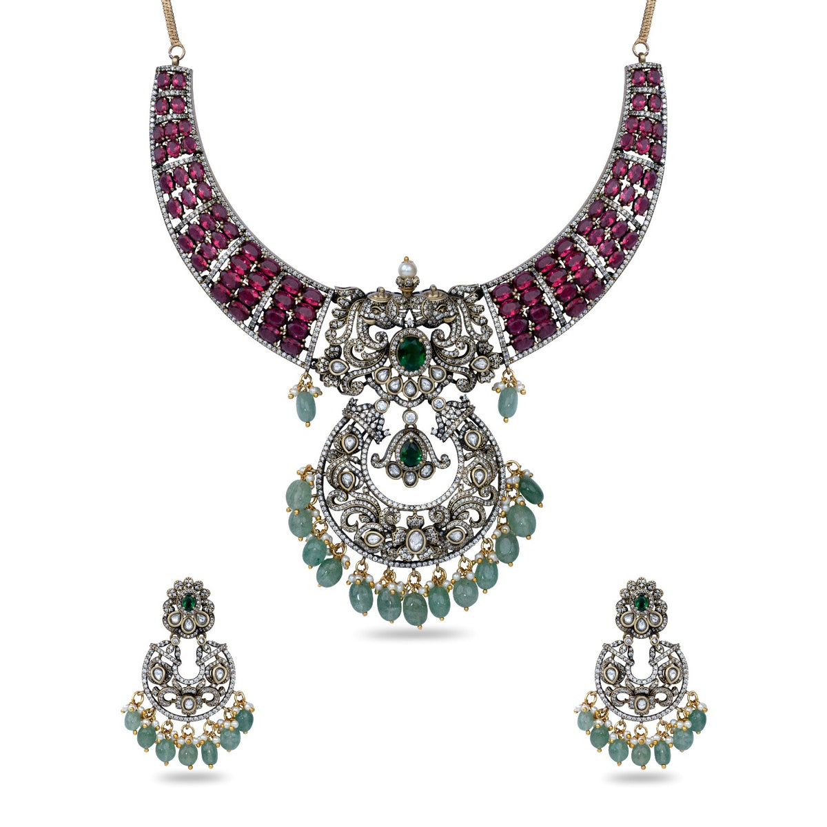 Rosie Nakshatra CZ Necklace Set