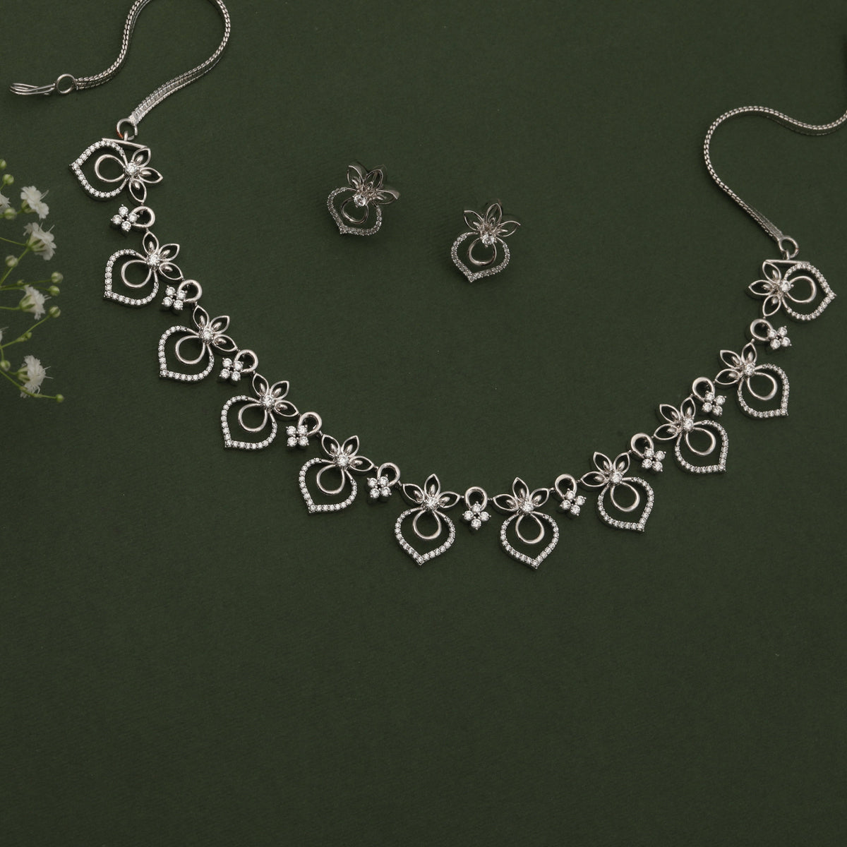 Bloom Nakshatra CZ Necklace Set