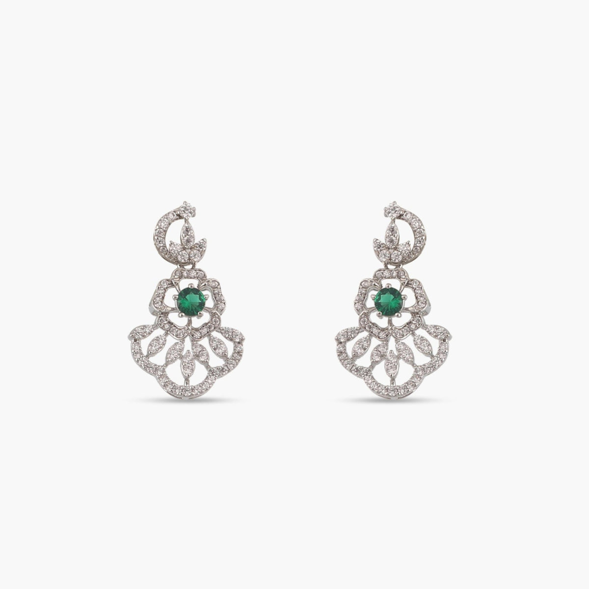 Emerald Nakshatra CZ Necklace Set