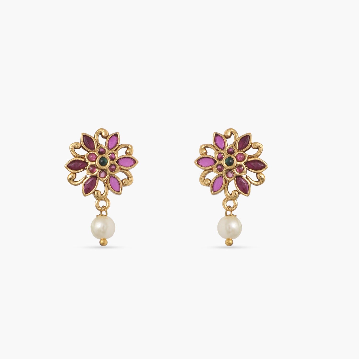 Real Raw Ametrine Stud Earrings - Uniquelan Jewelry