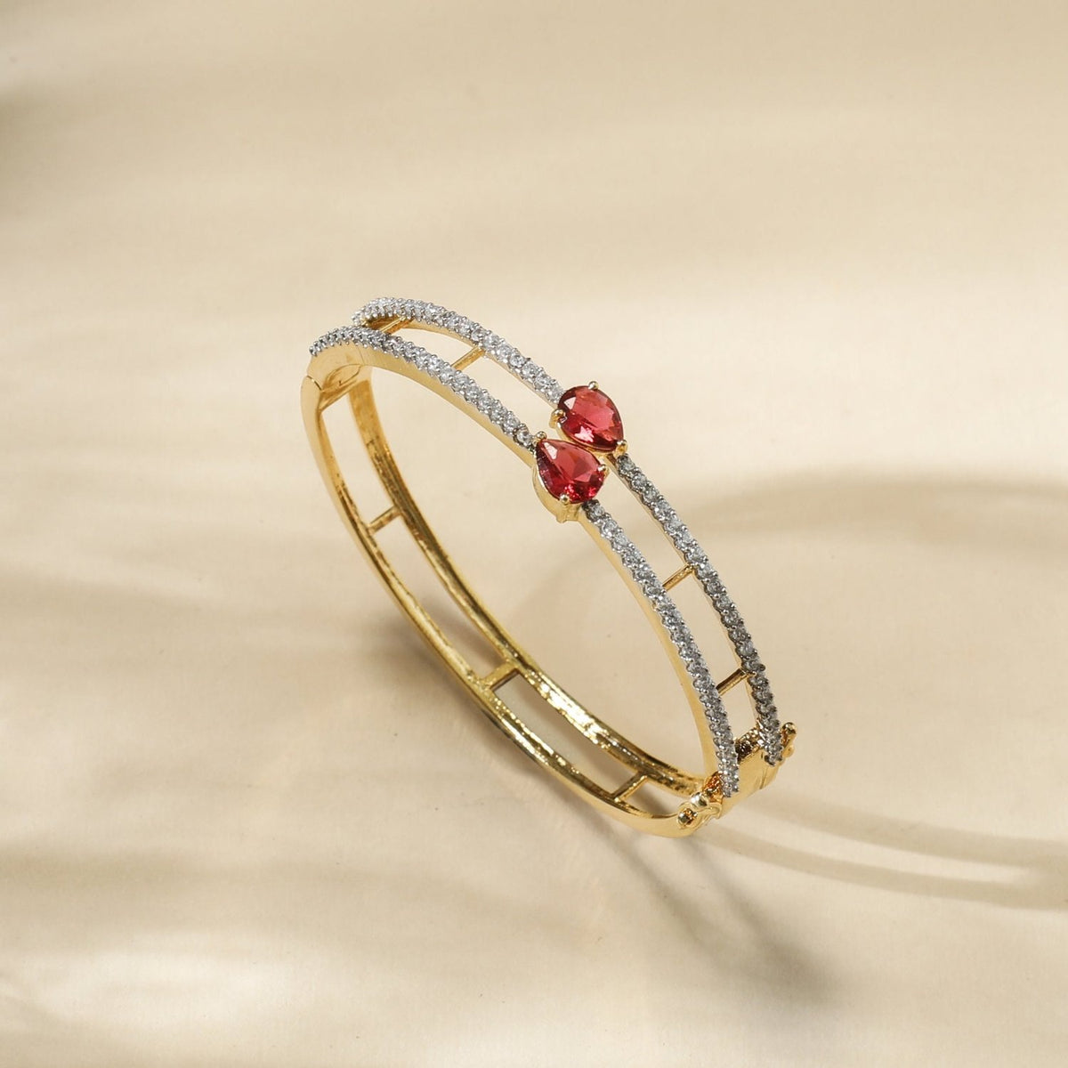 Lahari Nakshatra CZ Red Bracelet