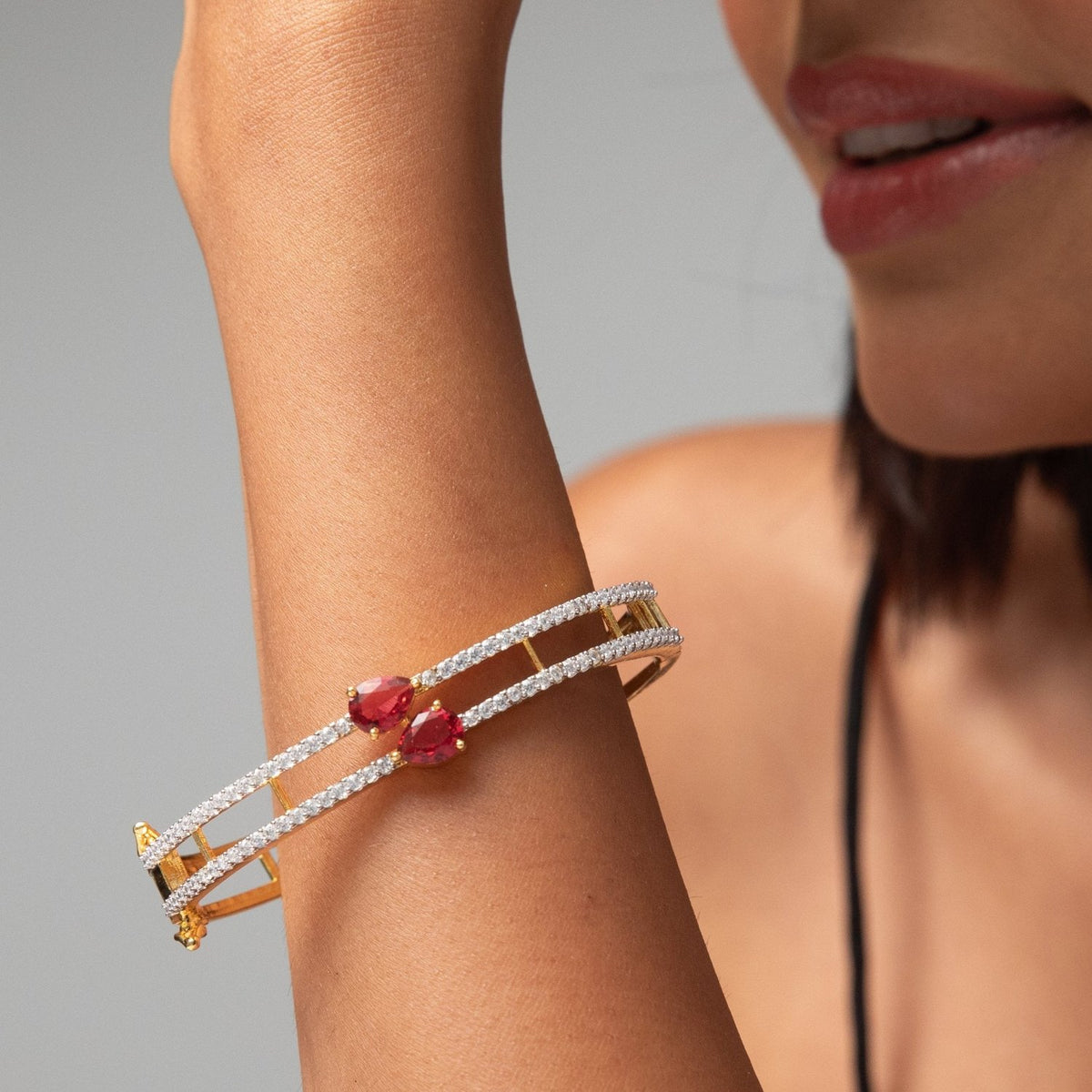 Lahari Nakshatra CZ Red Bracelet