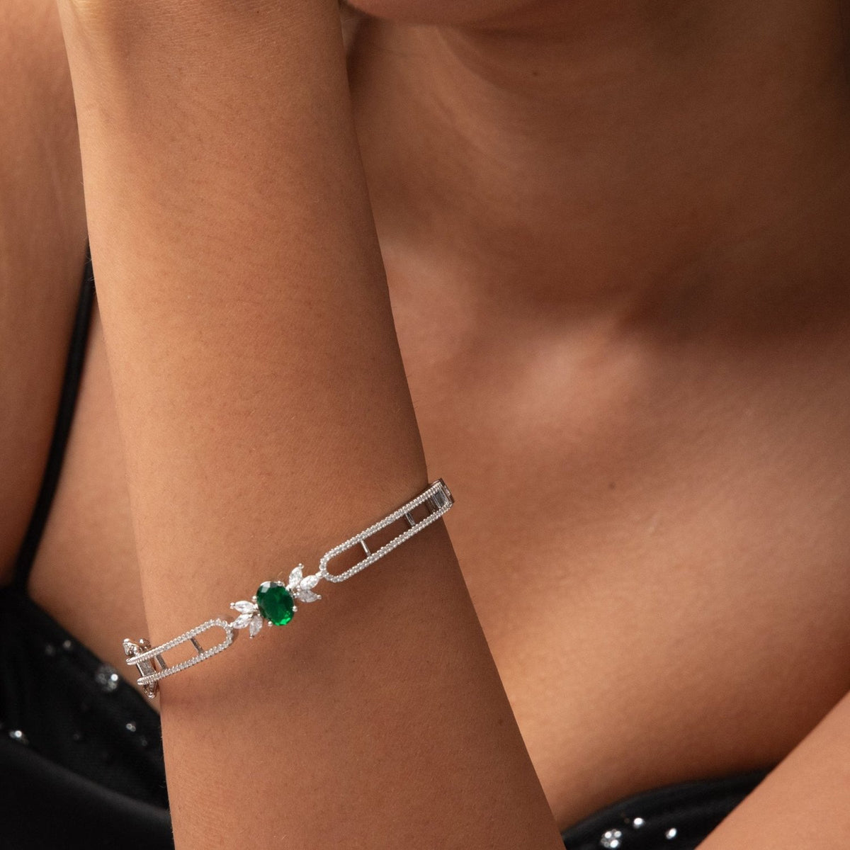 Astra Nakshatra CZ Green Bracelet