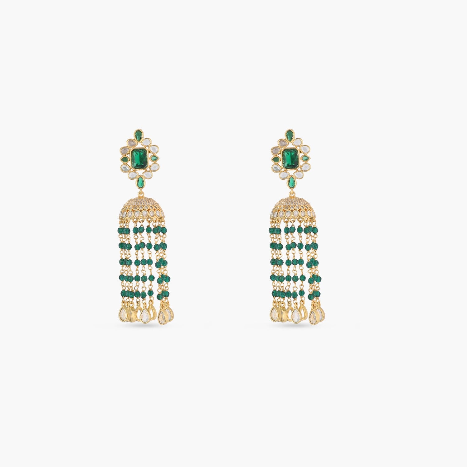 Classic Beads Jhumki Earrings