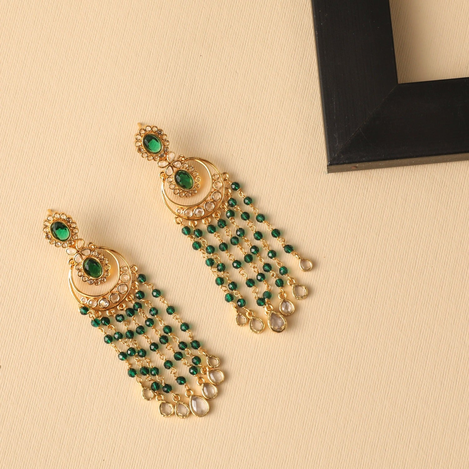 Mint Green Designer Jhumka Earrings Online