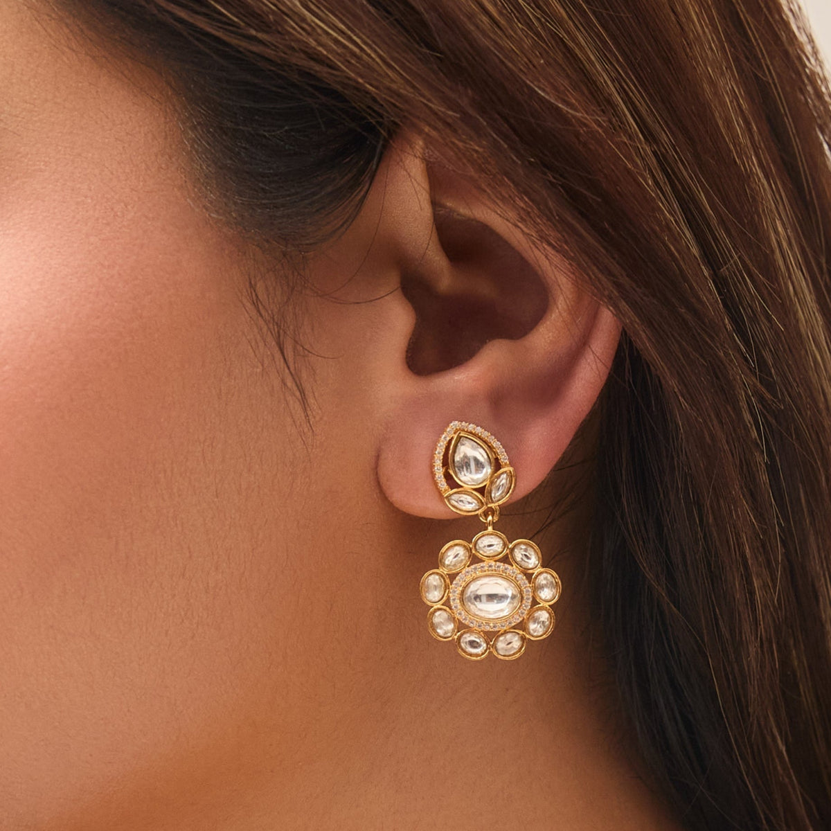 Grace Kundan Drop Earrings