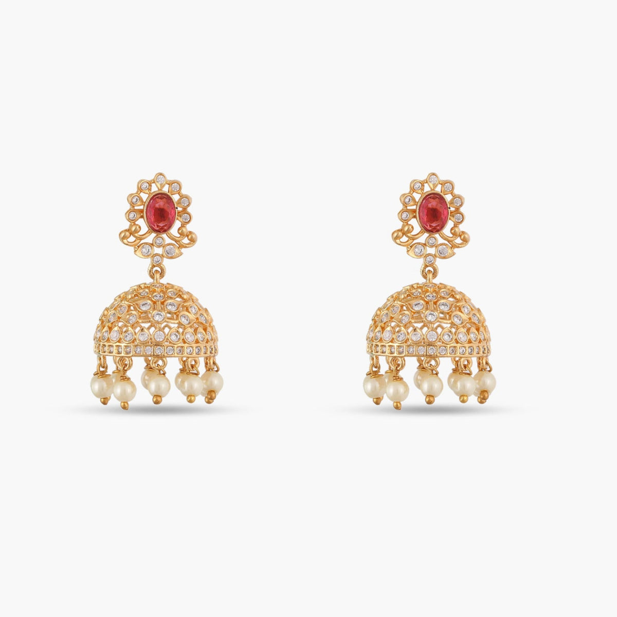 Kashvi Nakshatra CZ Jhumka Earrings