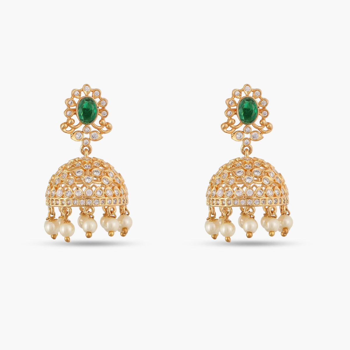 Ishani Nakshatra CZ Jhumka Earrings