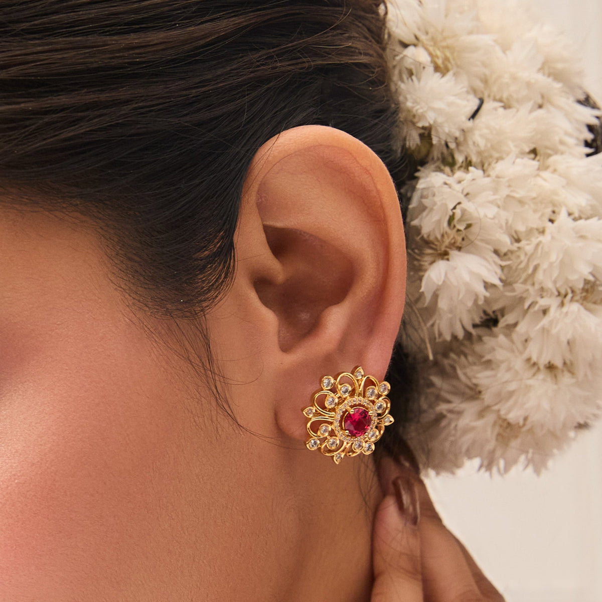 Kavisha Nakshatra CZ Stud Earrings