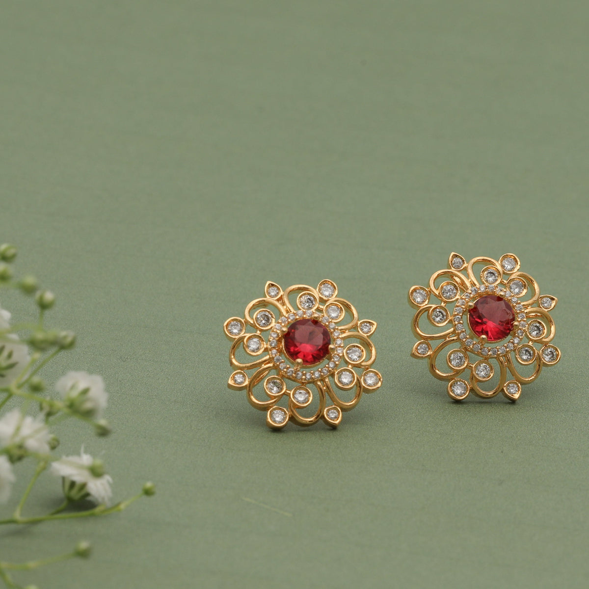 Kavisha Nakshatra CZ Stud Earrings