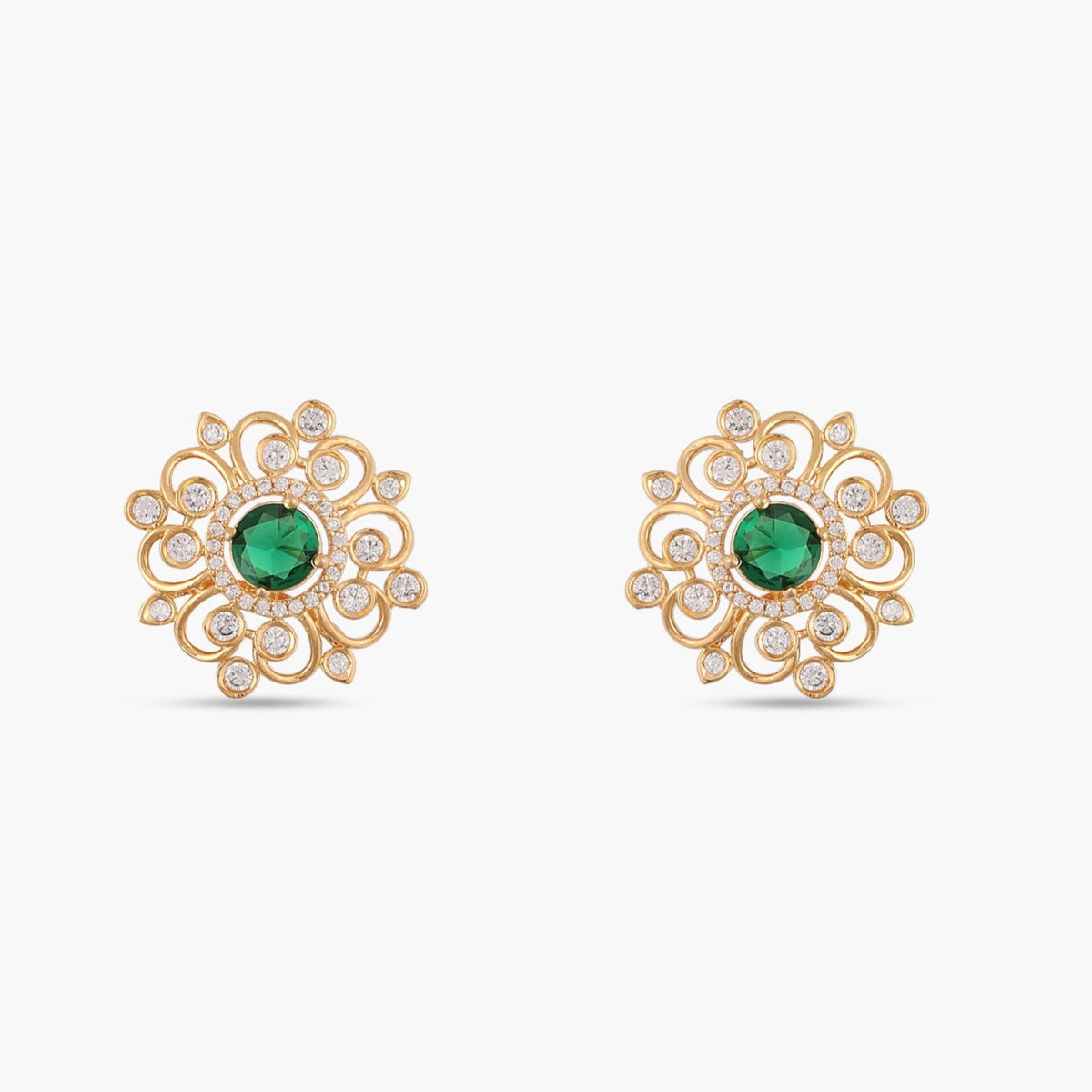 Flora Nakshatra CZ Stud Earrings