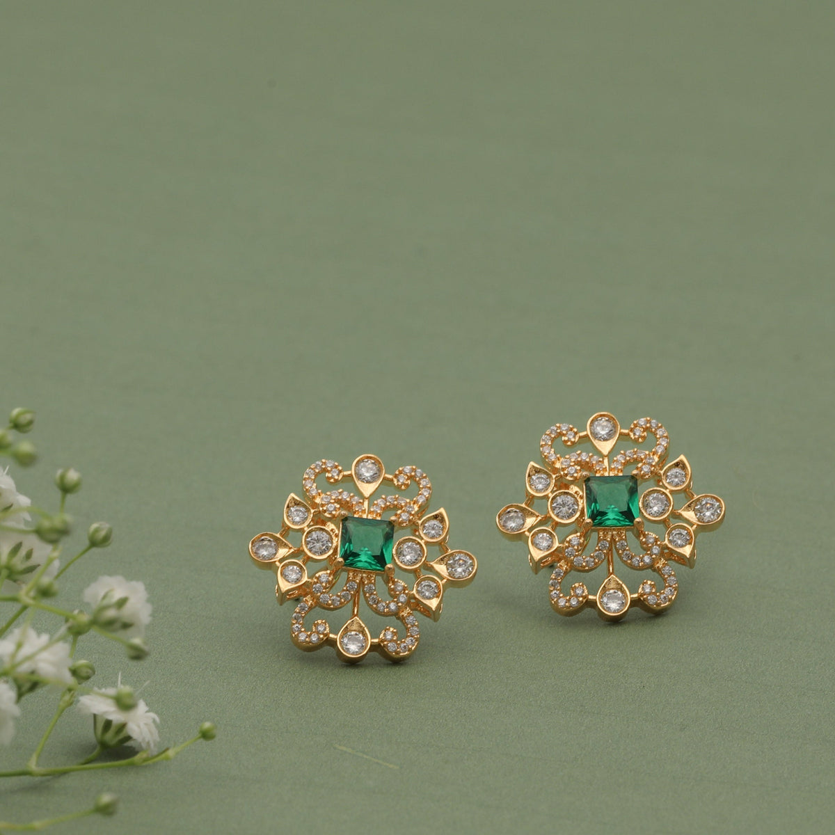 Vedika Nakshatra CZ Stud Earrings