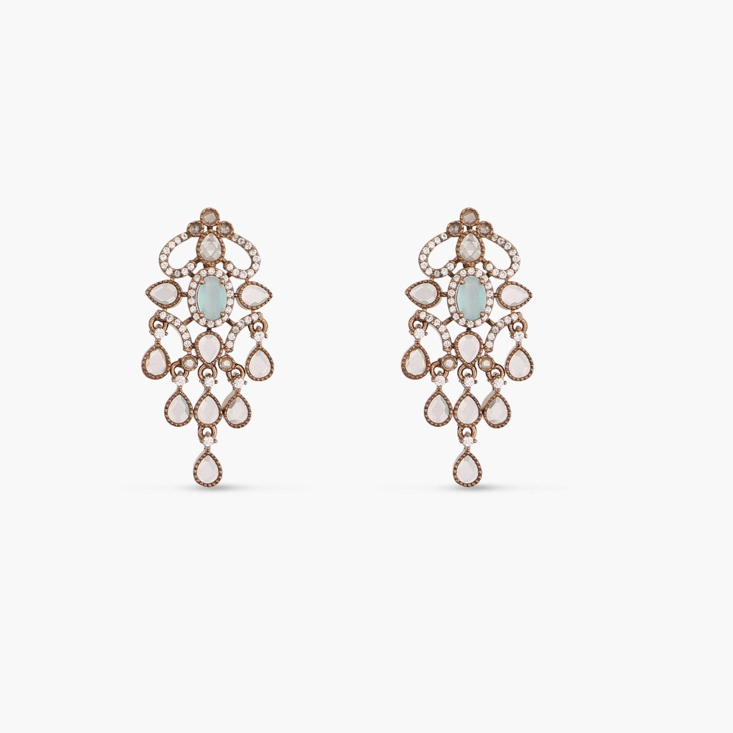 Ardeyi CZ Mint Stud Earrings