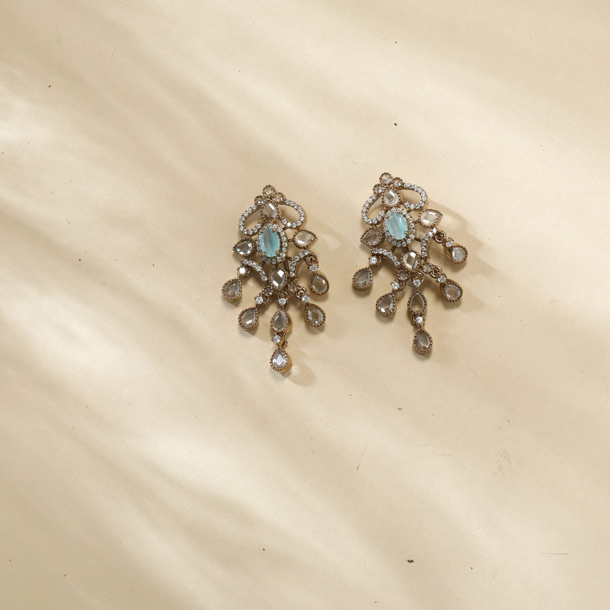 Ardeyi CZ Mint Stud Earrings