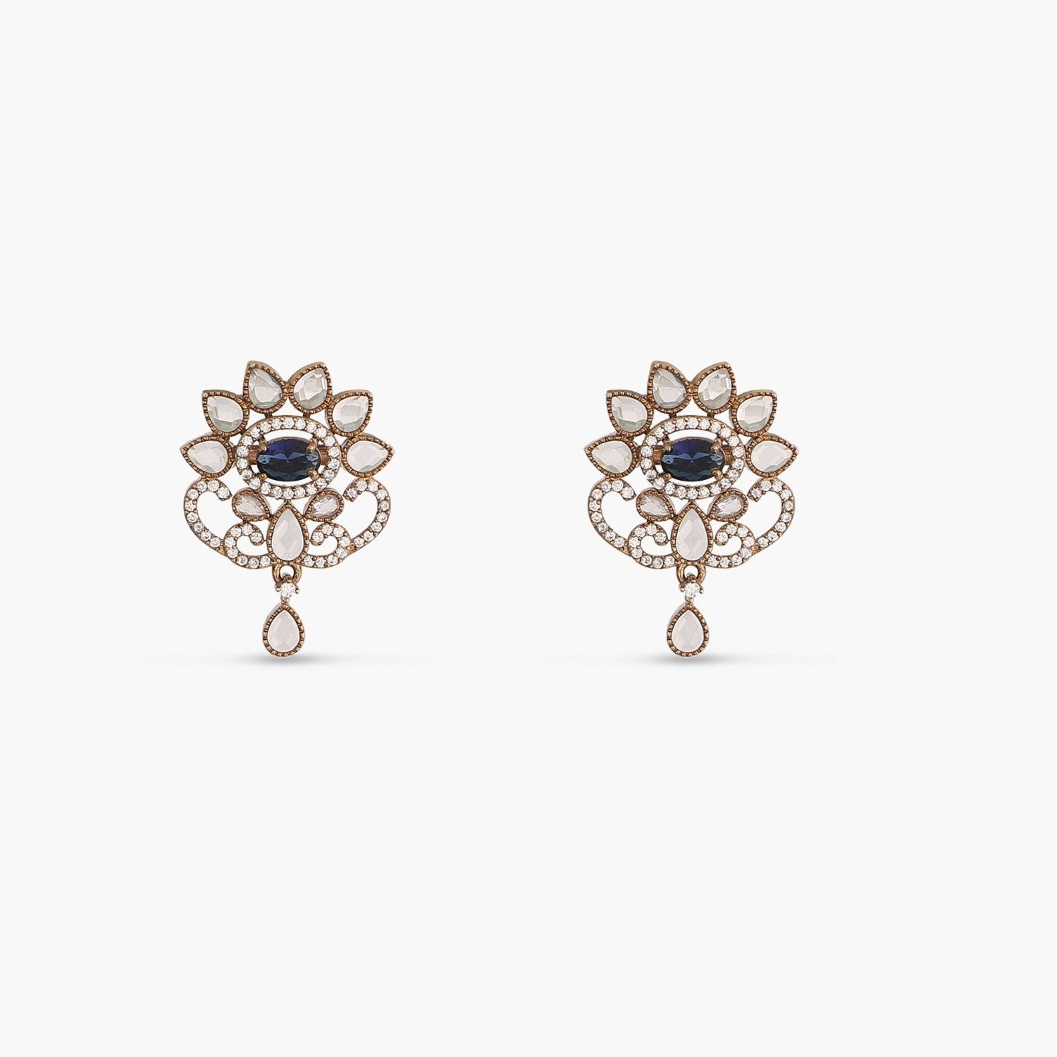 Elysia CZ Blue Stud Earrings