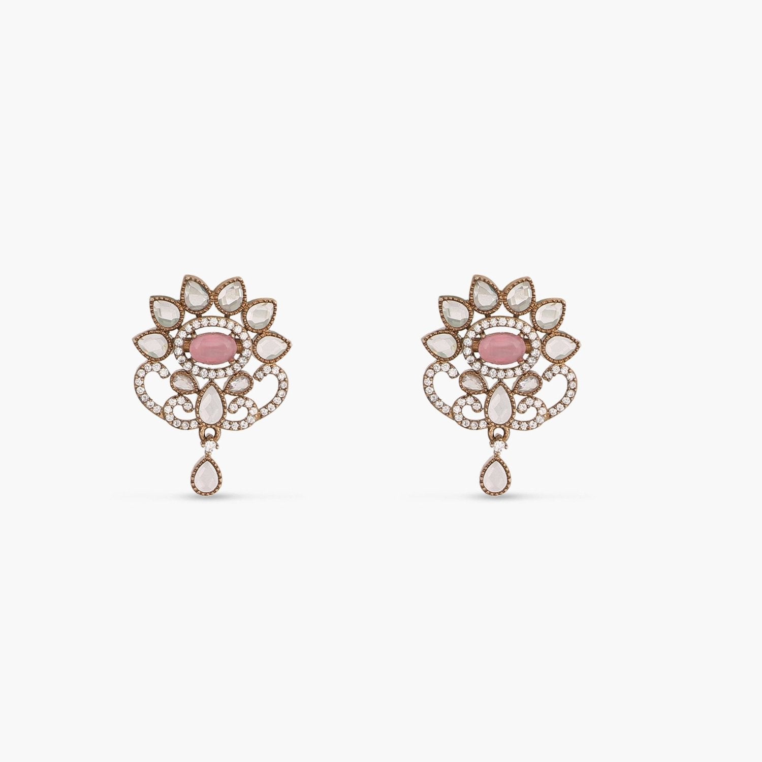 Elysia CZ Pink Stud Earrings