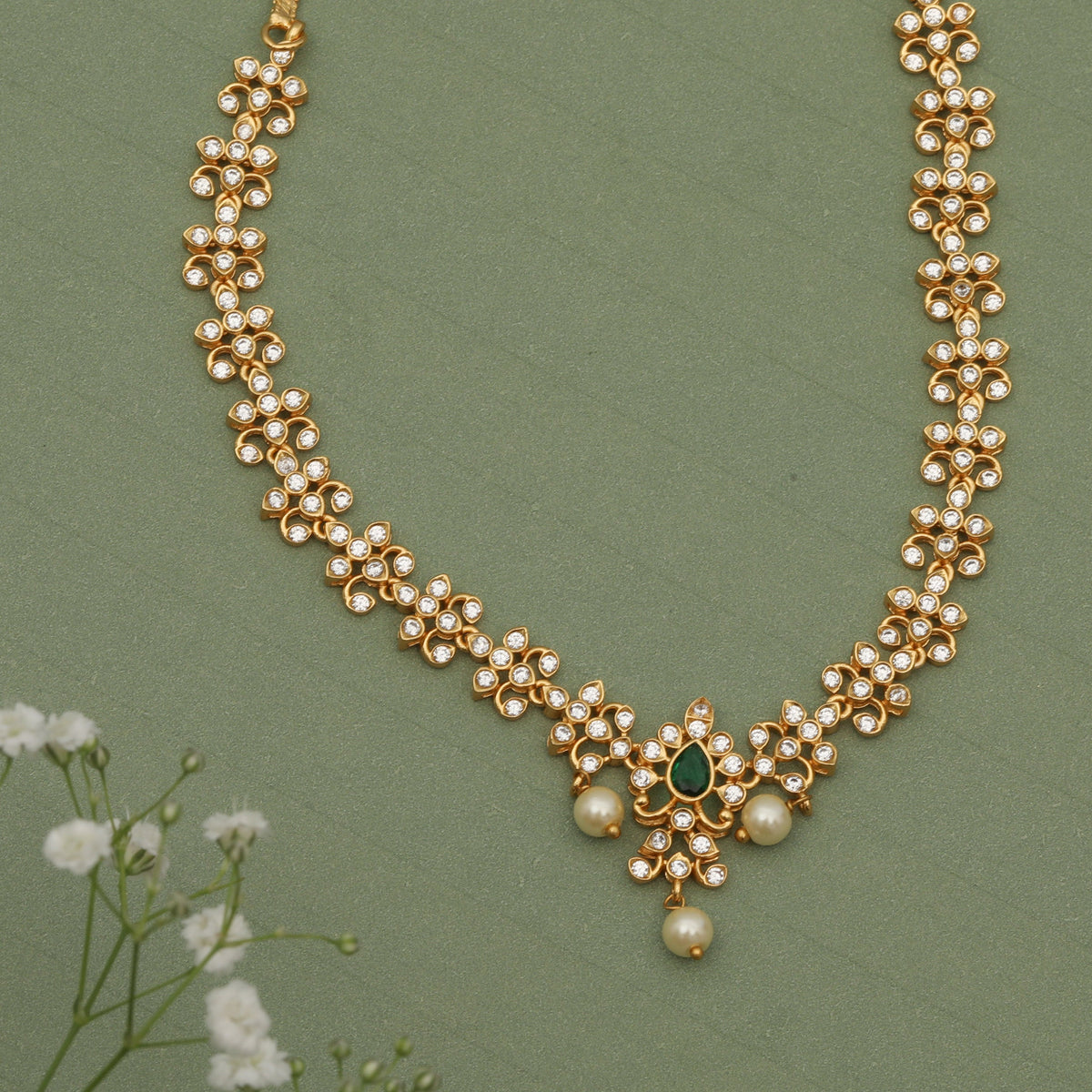 Serene Nakshatra CZ Necklace