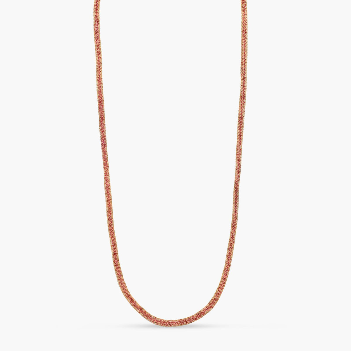 Round Mesh Chain Necklace