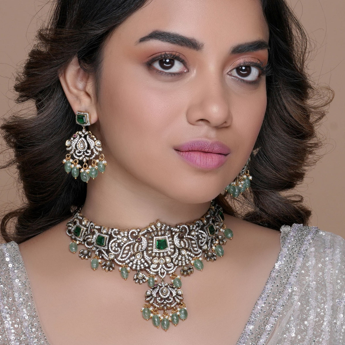 Audrey Nakshatra CZ Choker Set