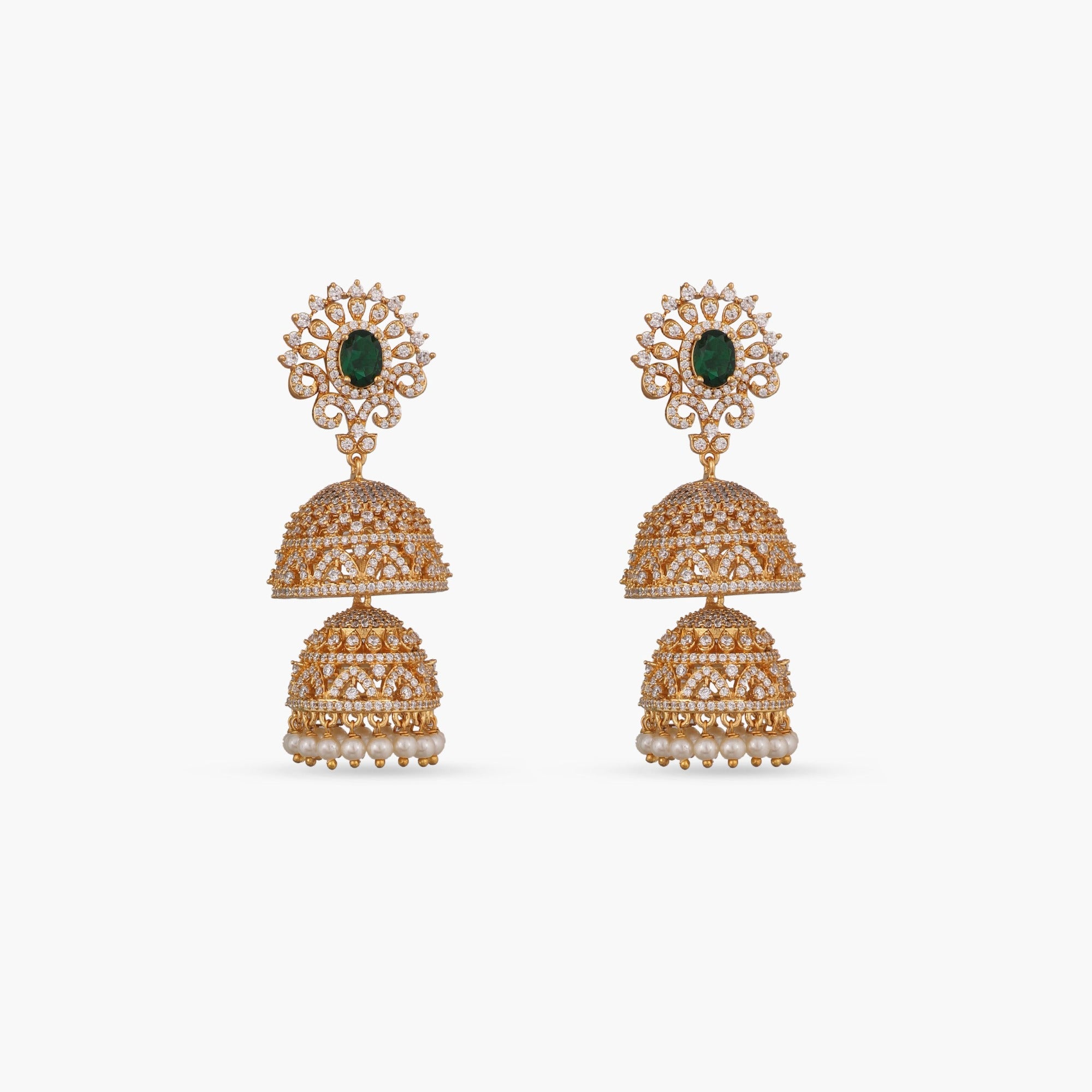 Double hot sale layer jhumka