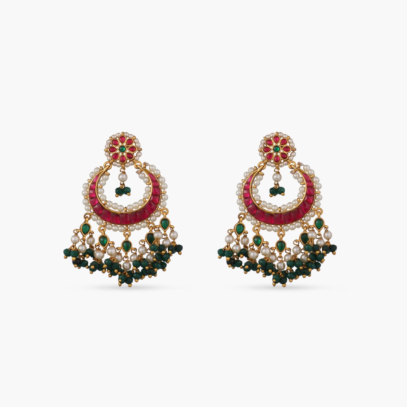 Traditional Kundan Semi Precious Stone Broad Fashionable Fusion Earrings at  Rs 3896/pair | Traditional Earrings in Jalandhar | ID: 4136570491