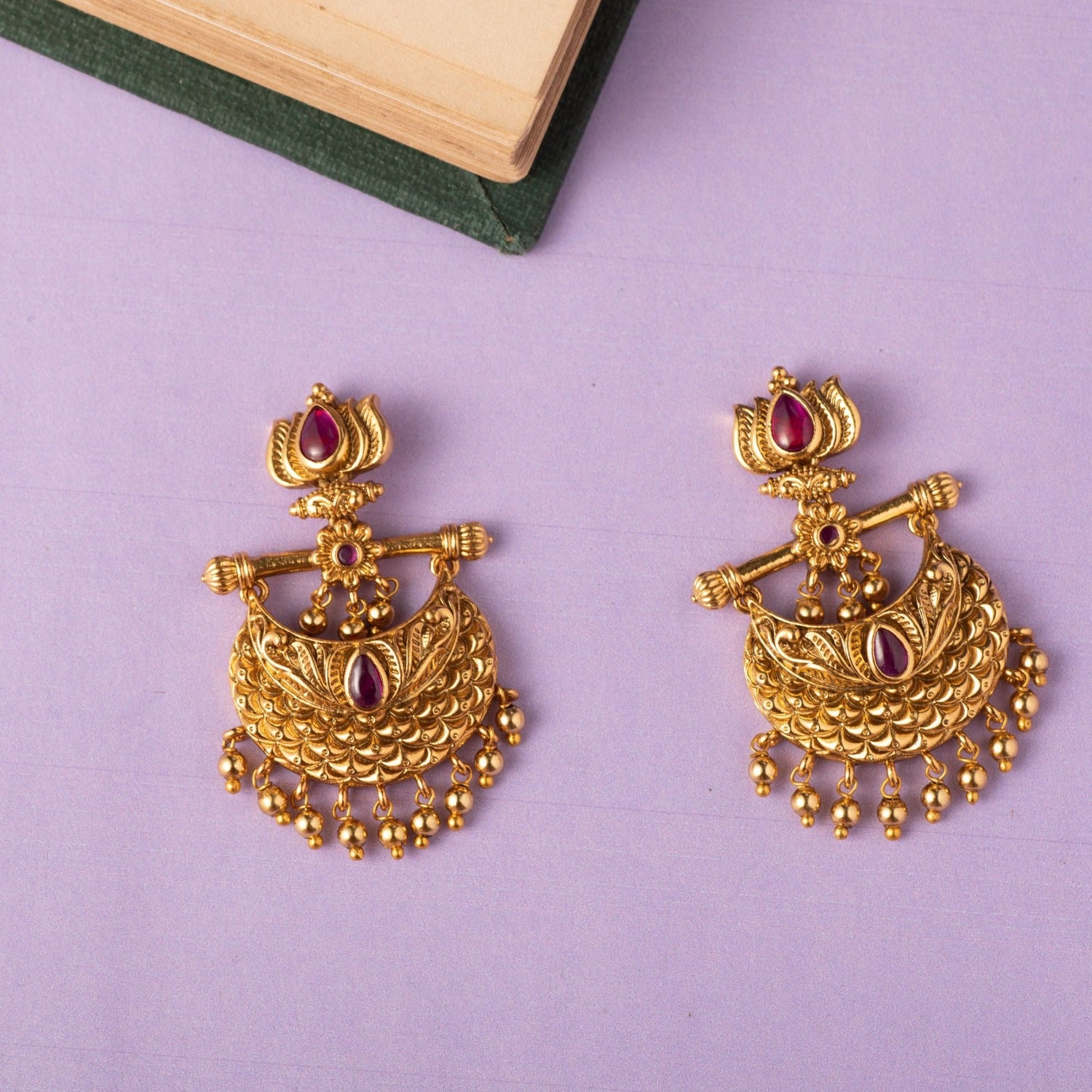 Amazing Antique Chandbali Earrings Online Gold Design Catalogue Online  ER23041