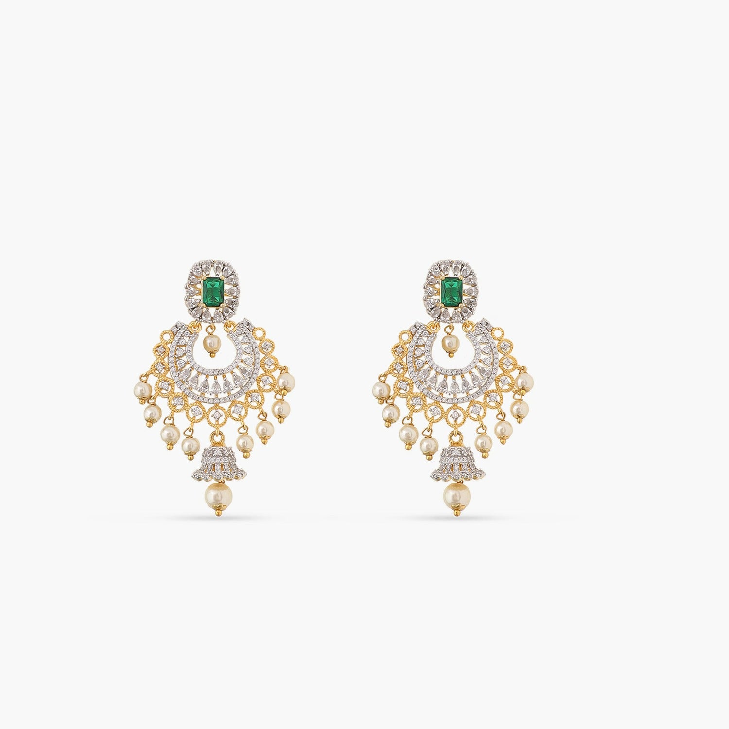 Josie Nakshatra CZ Chandbali Earrings