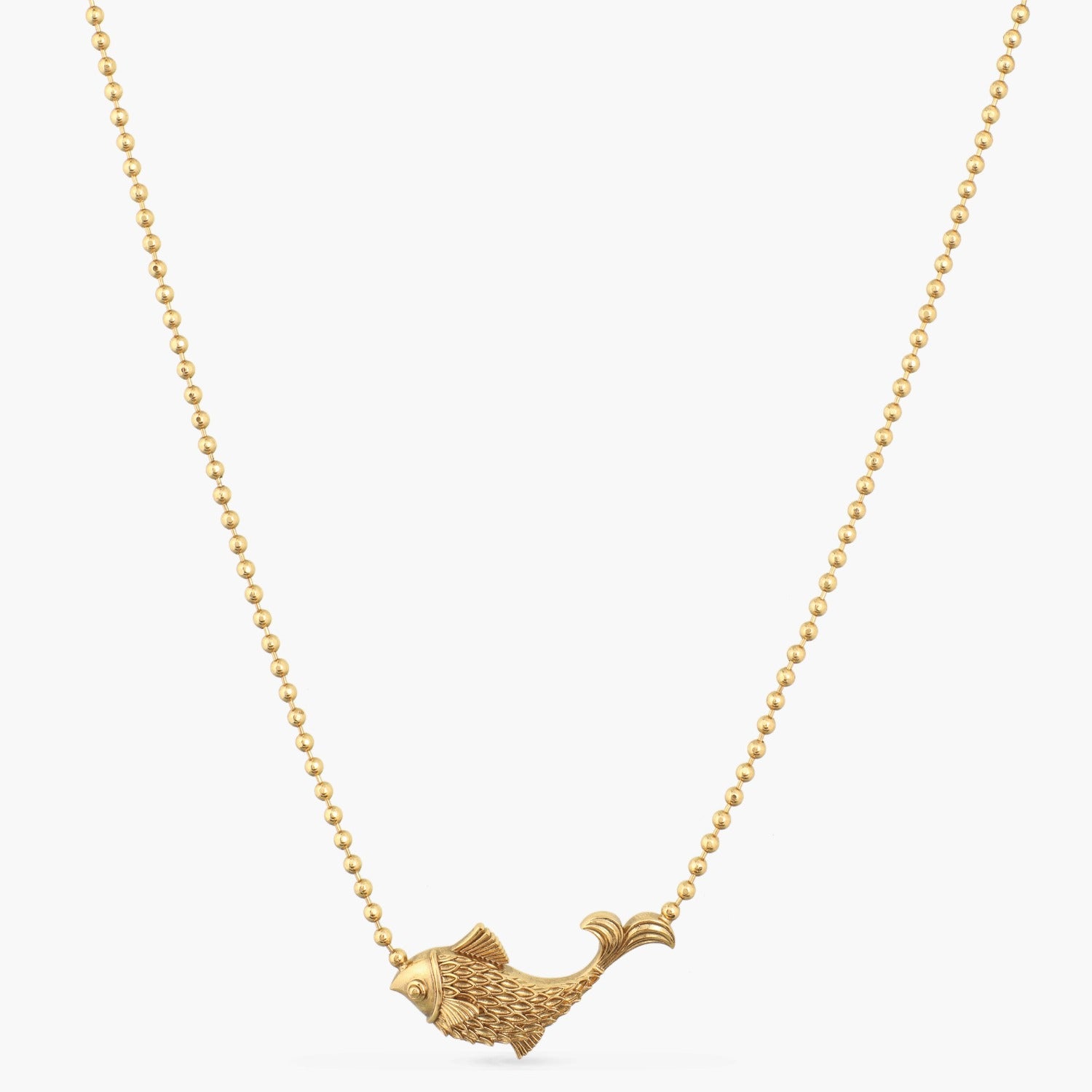 Small Gold Seahorse Pendant Necklace | CarterGore | Wolf & Badger