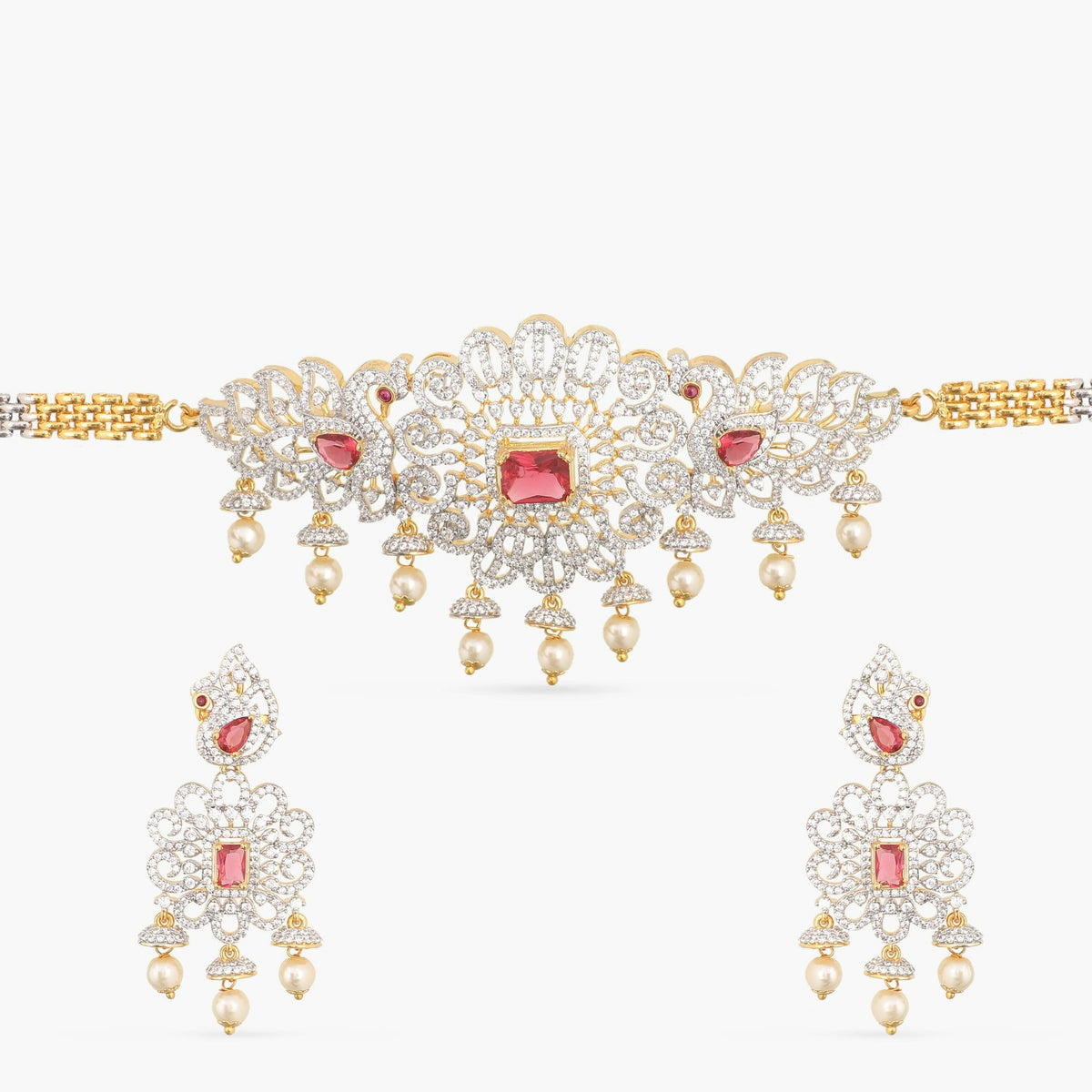 Silas Nakshatra CZ Mini Choker Set 