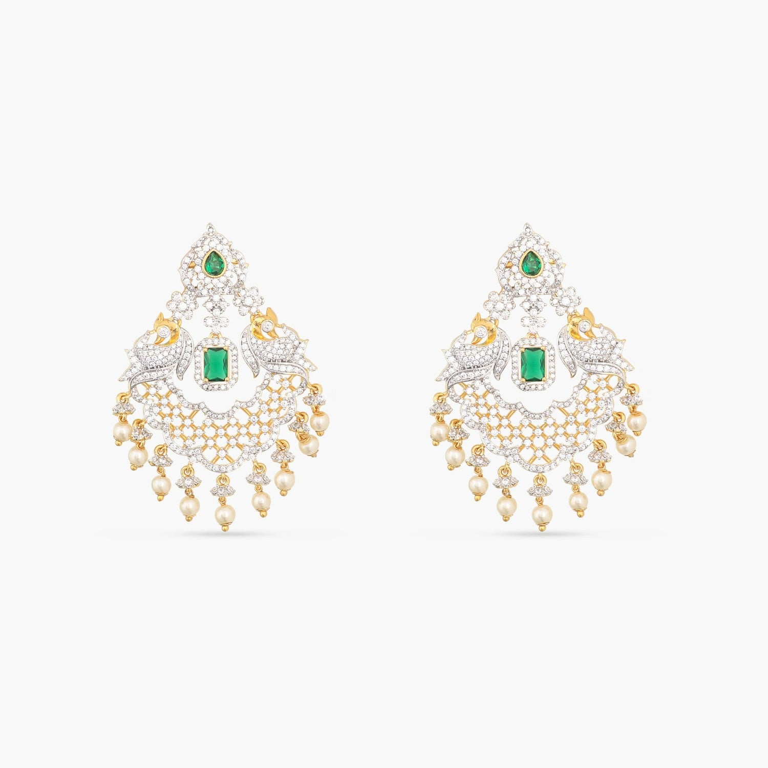 Buy Precia Gemstone 22 KT Gold Chandbali Earring for Women Online