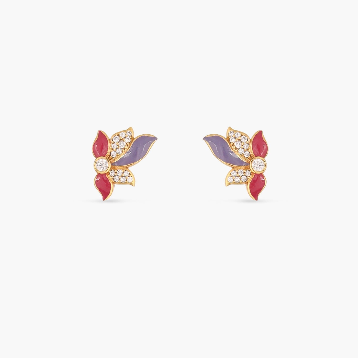 Buy Ruby Lakshmi Motif Gold Drop Earrings at Best Price | Tanishq UAE