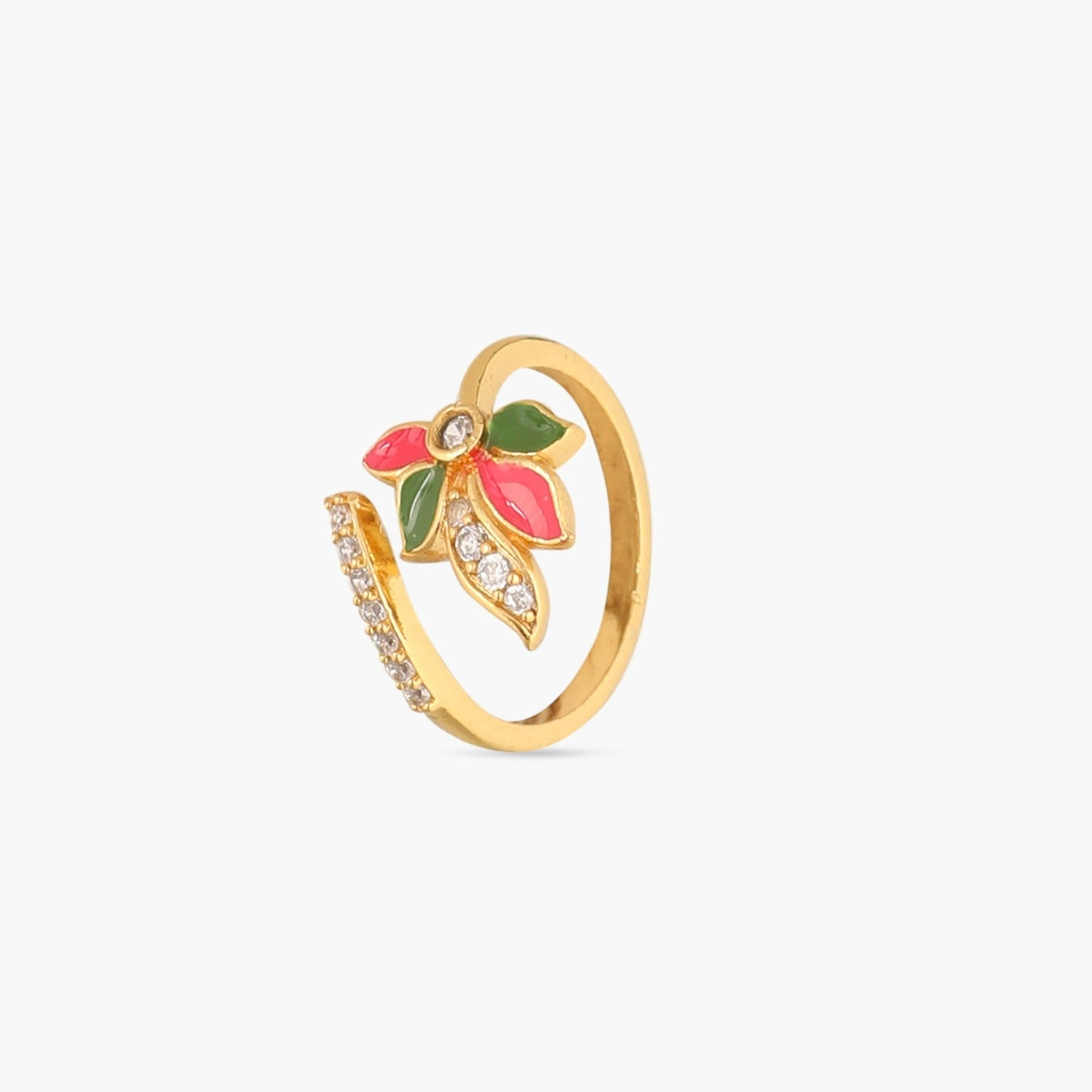 Leaf Wrap Around Ring, Rose Gold Plated .925 Sterling Silver Adjustabl –  KesleyBoutique