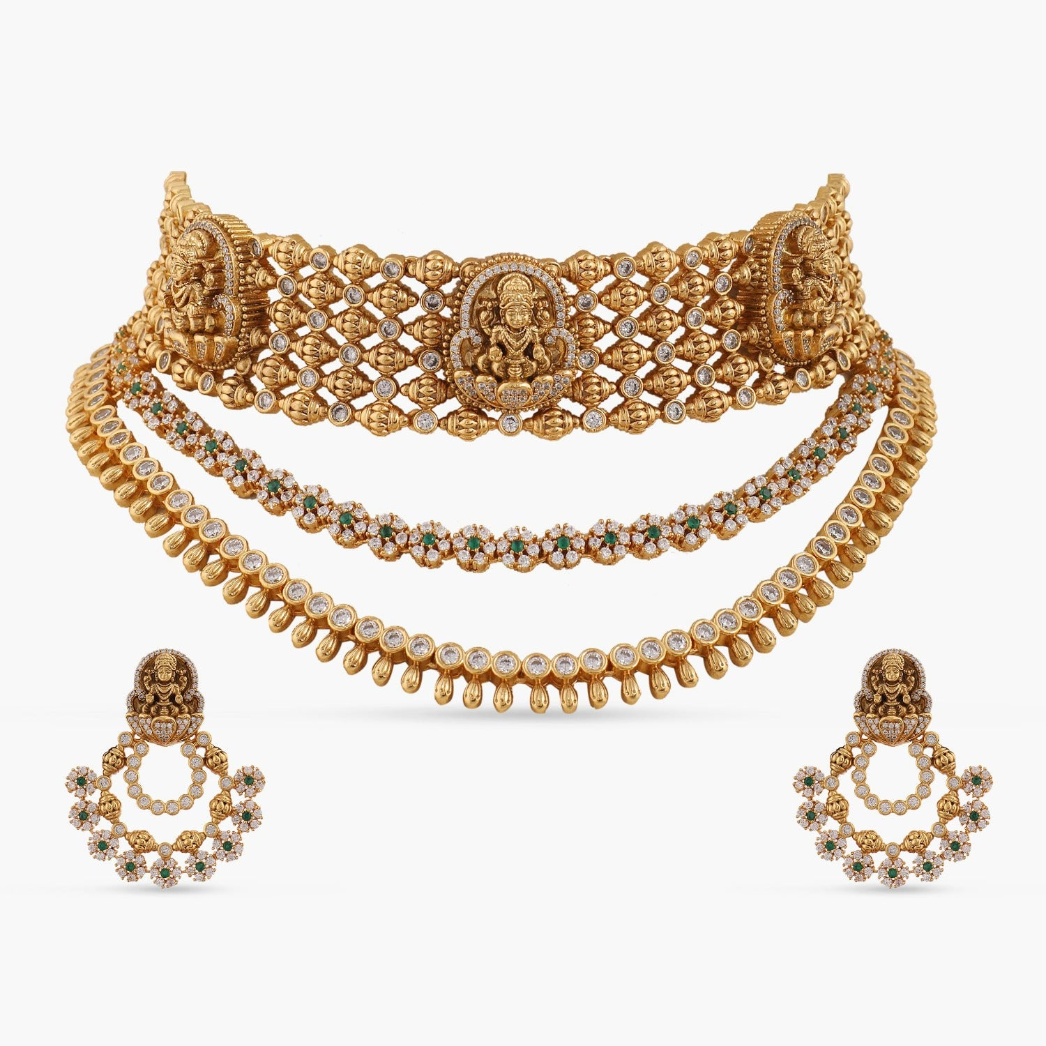 Guttapusalu Temple Necklace, Antique Gold Necklace, Indian Choker Neck |  Erajewels