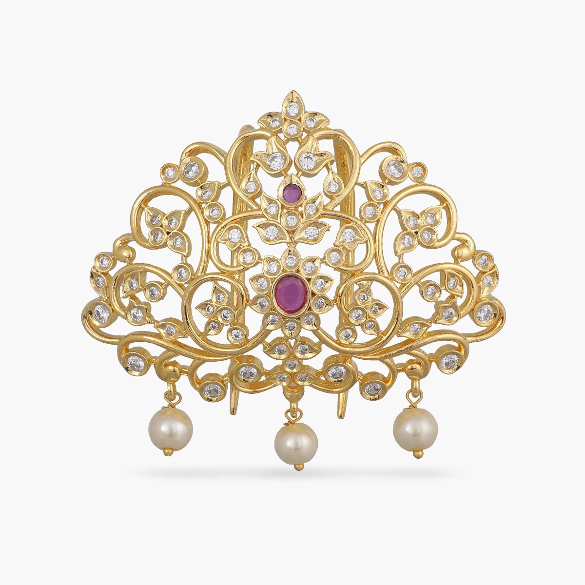 Samyukta Nakshatra CZ Hair Brooch