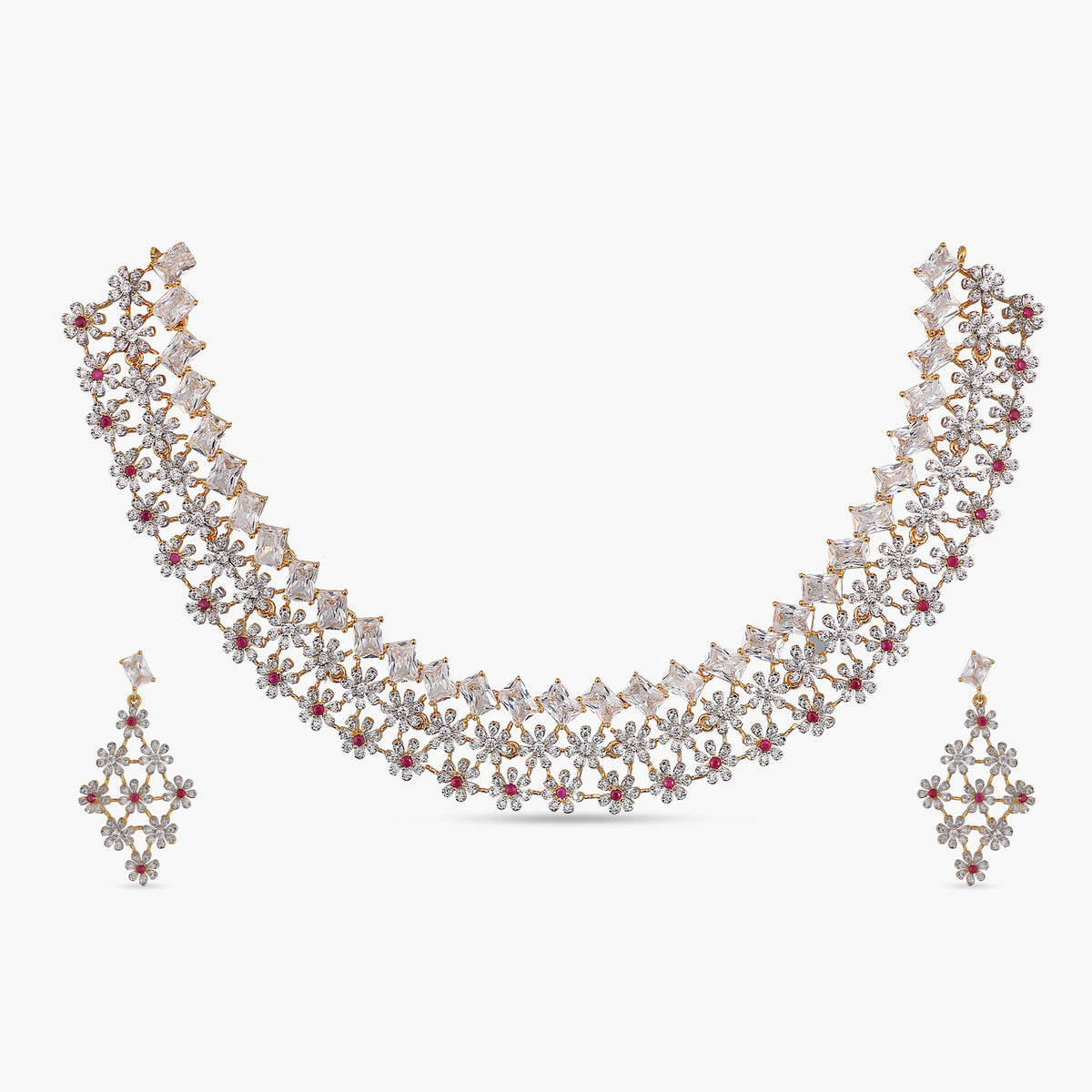 Everly CZ Choker Necklace Set 