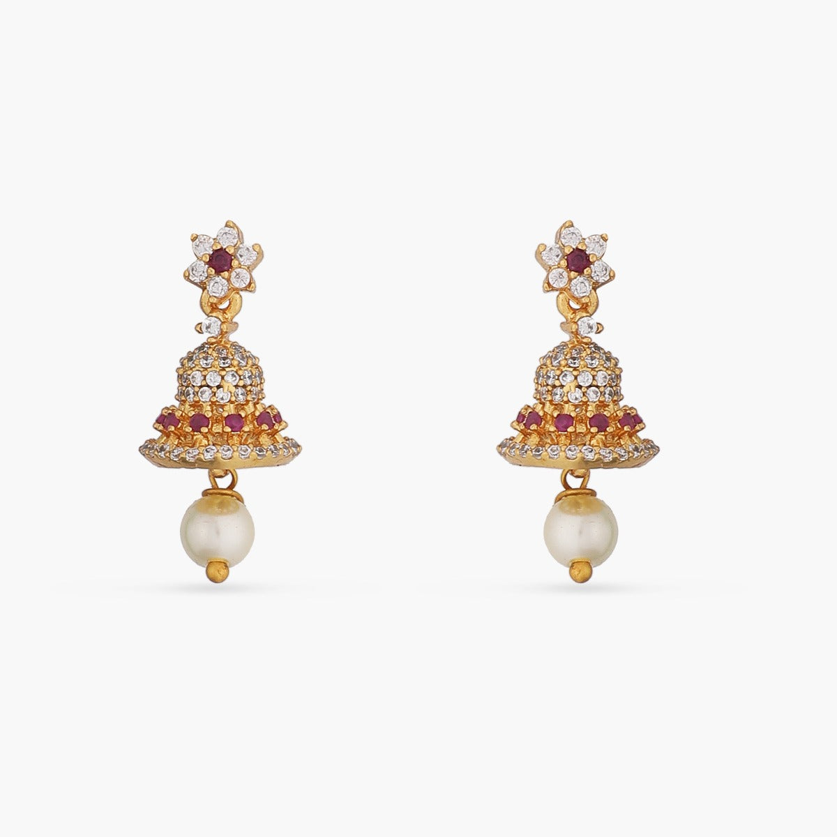 Mini CZ Jhumki Earrings