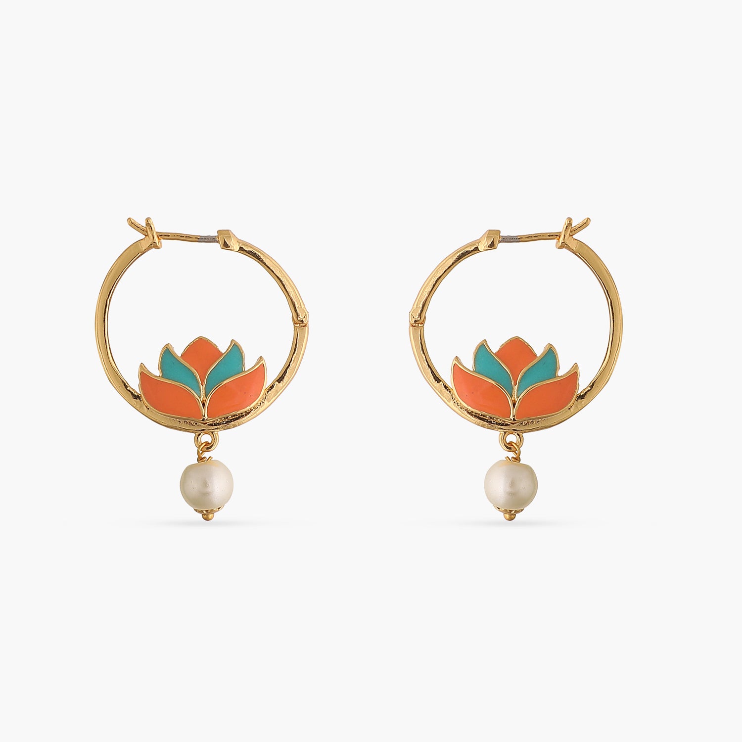 Intertwine Lotus Diamond Stud Earrings Jewellery India Online   CaratLanecom