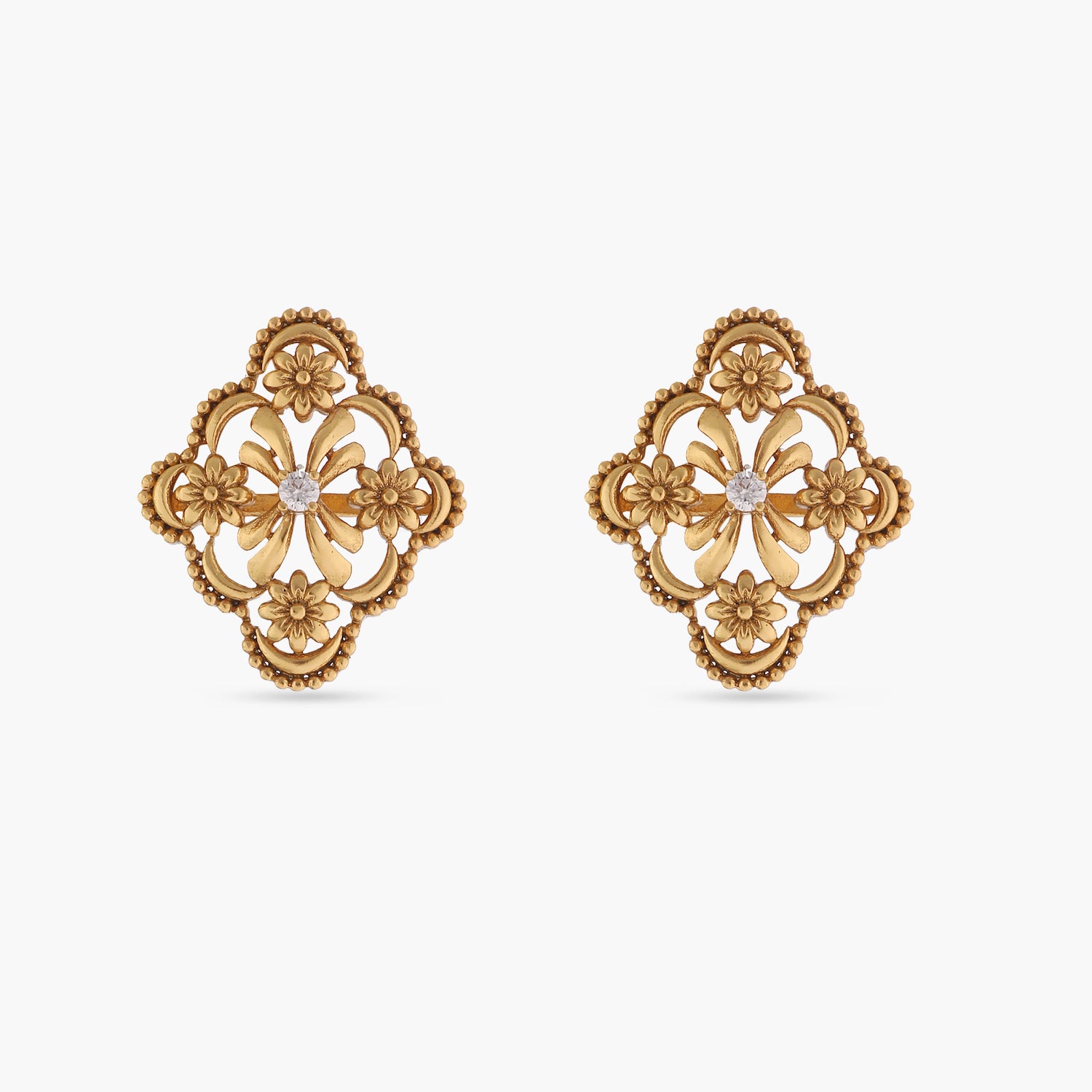 Buy JEWELZ Multi-Color Stone Stylish Gold Plated Earrings | Shoppers Stop