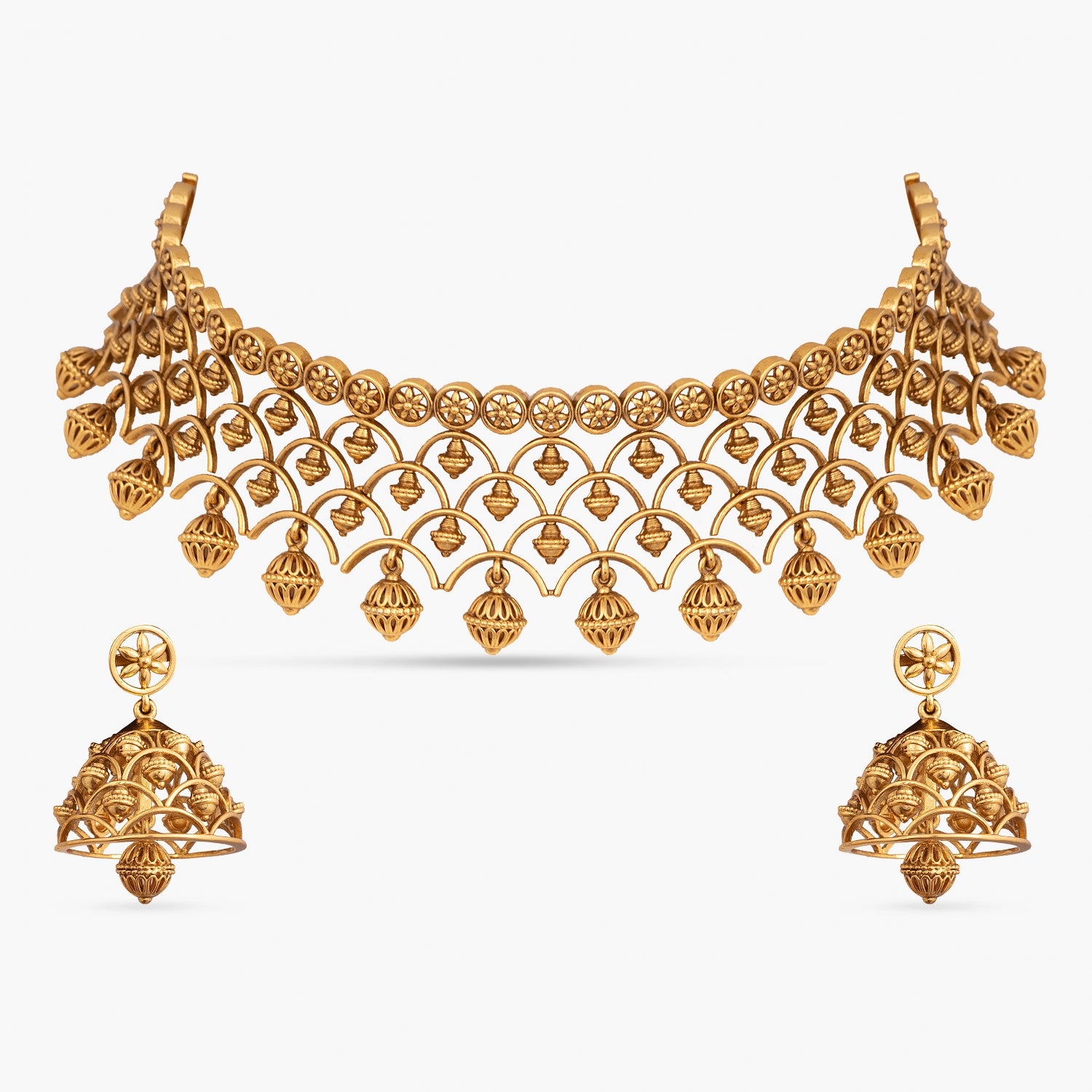 Choker necklaces indian on sale gold