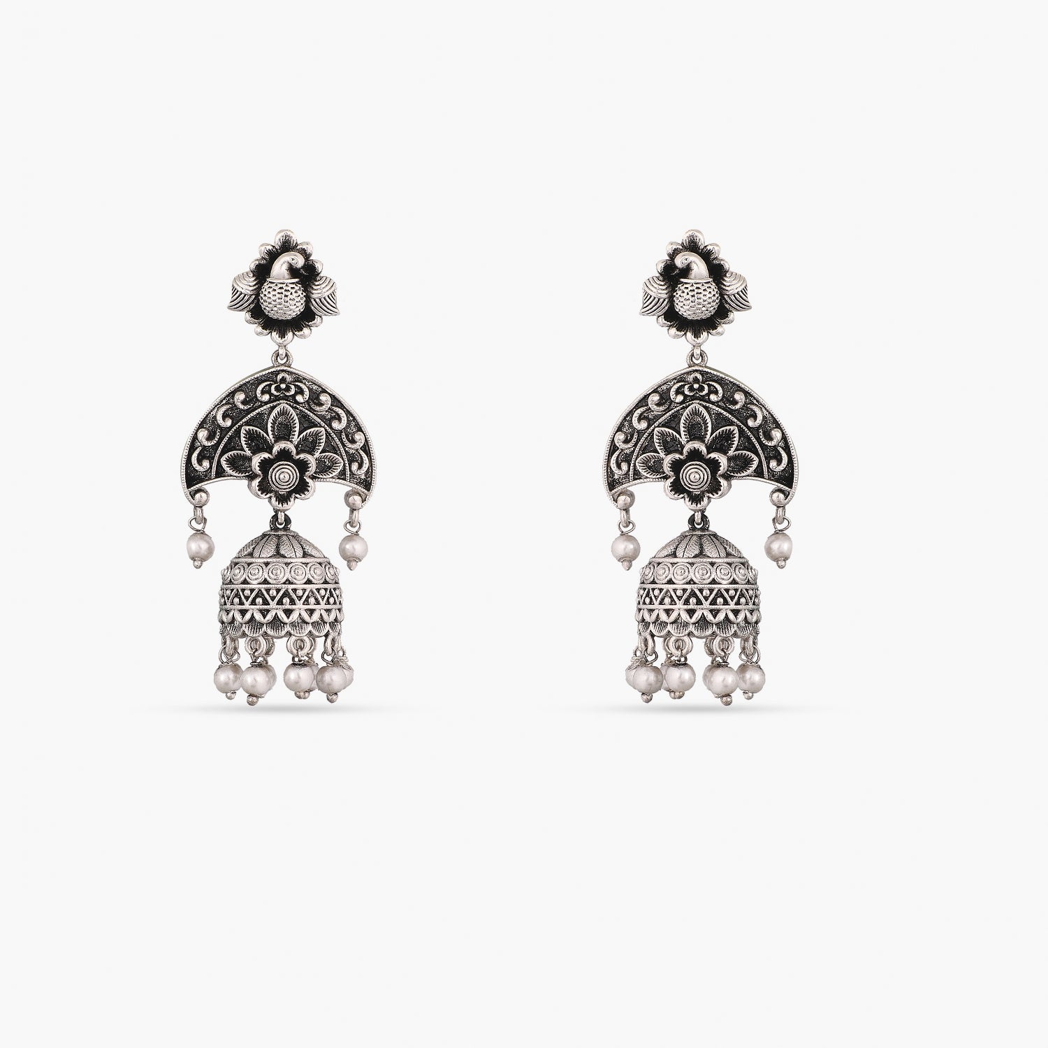 Buy YOTOG Antique Black oxidised Earrings Black Metal polish Designer long  jhumka earring with trendy Free Size bracelet combo for women and girls  (Bohemian) at Amazon.in