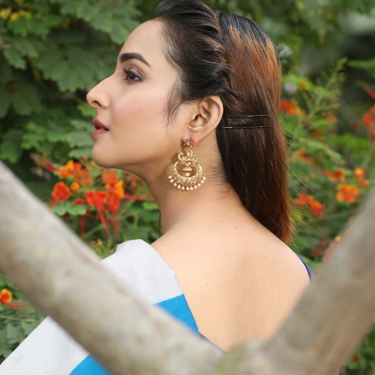 Mia Antique Chandbali Earrings