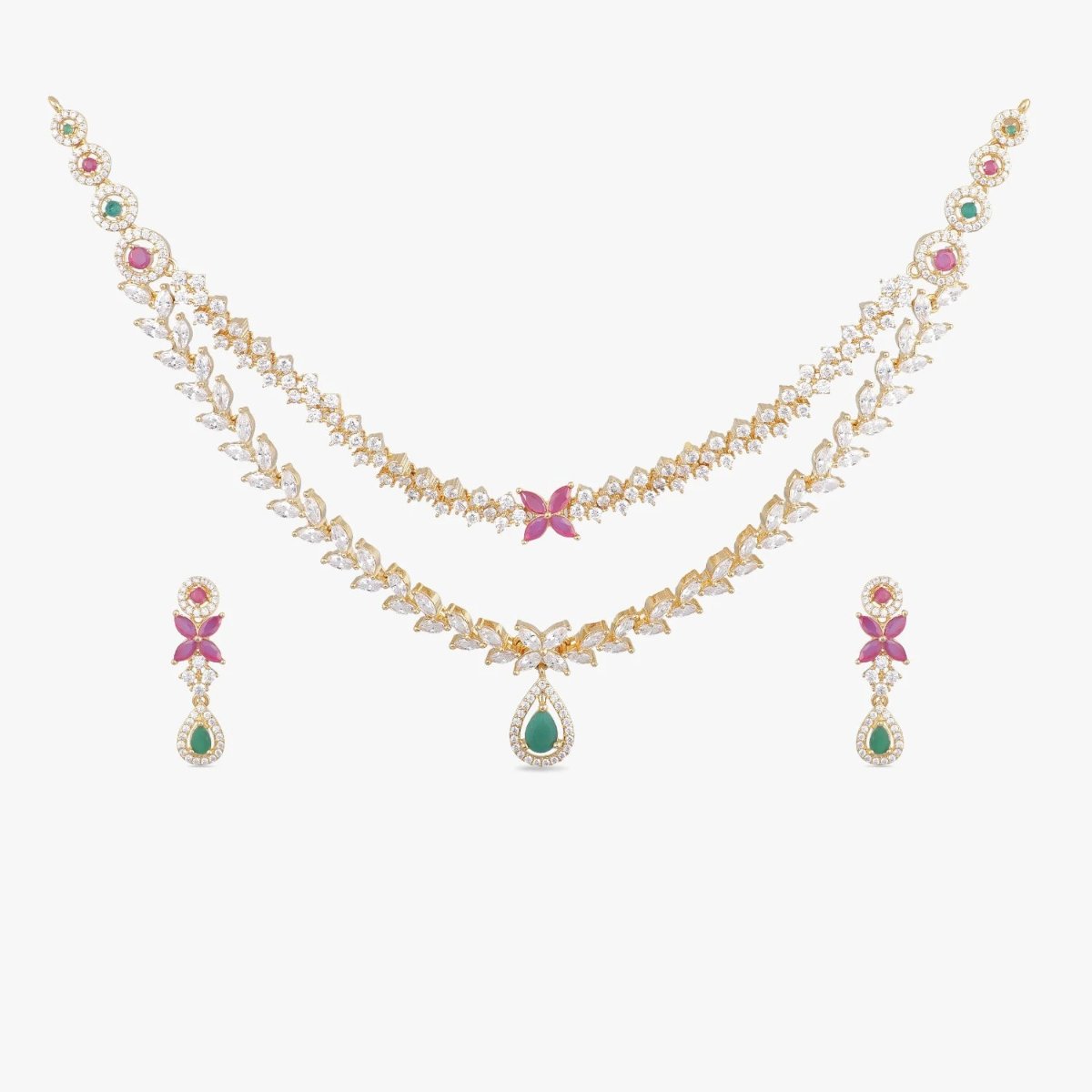 Ariya Nakshatra CZ Necklace Set